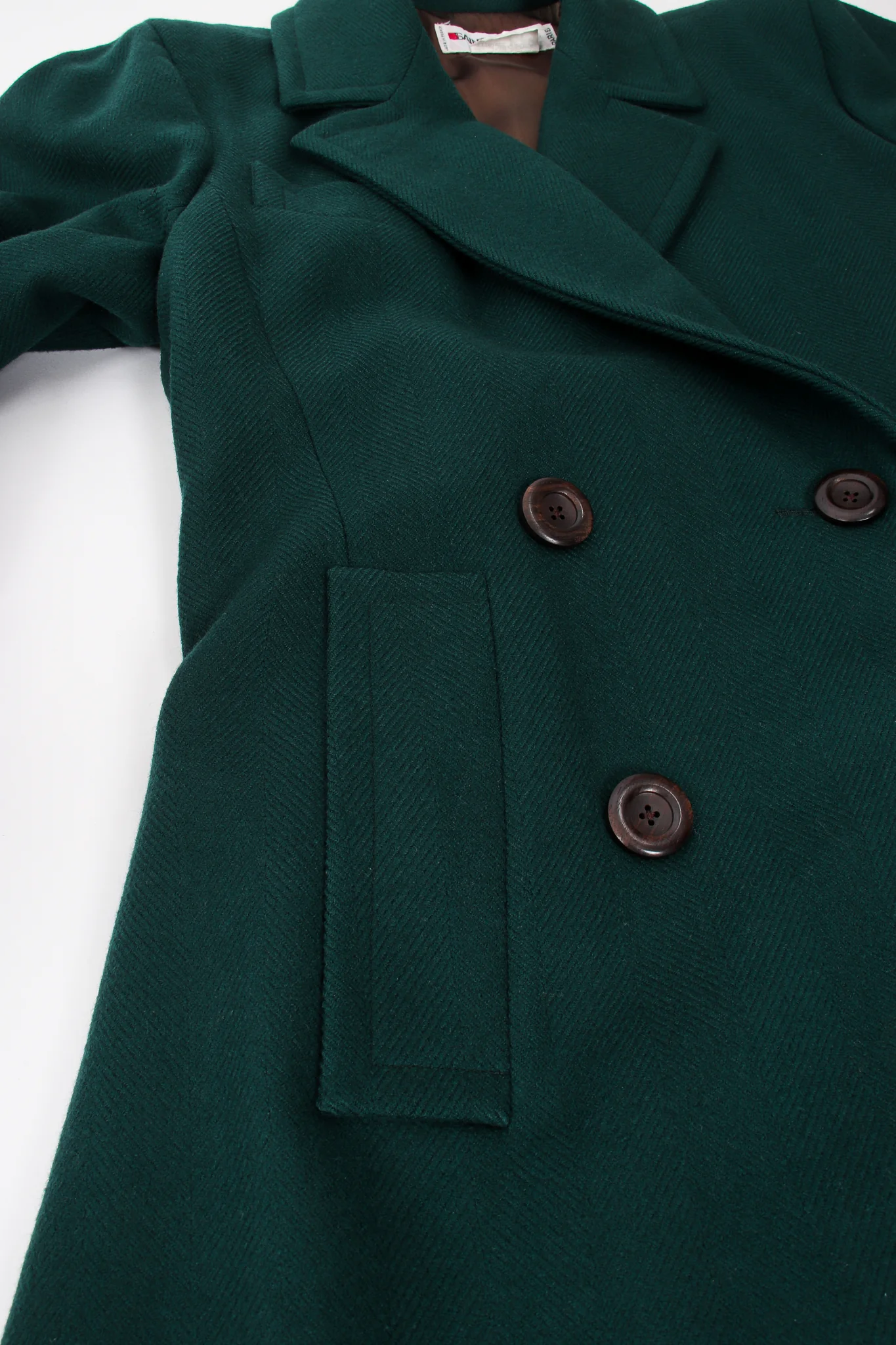 Wool Herringbone Swing Coat - Image 10