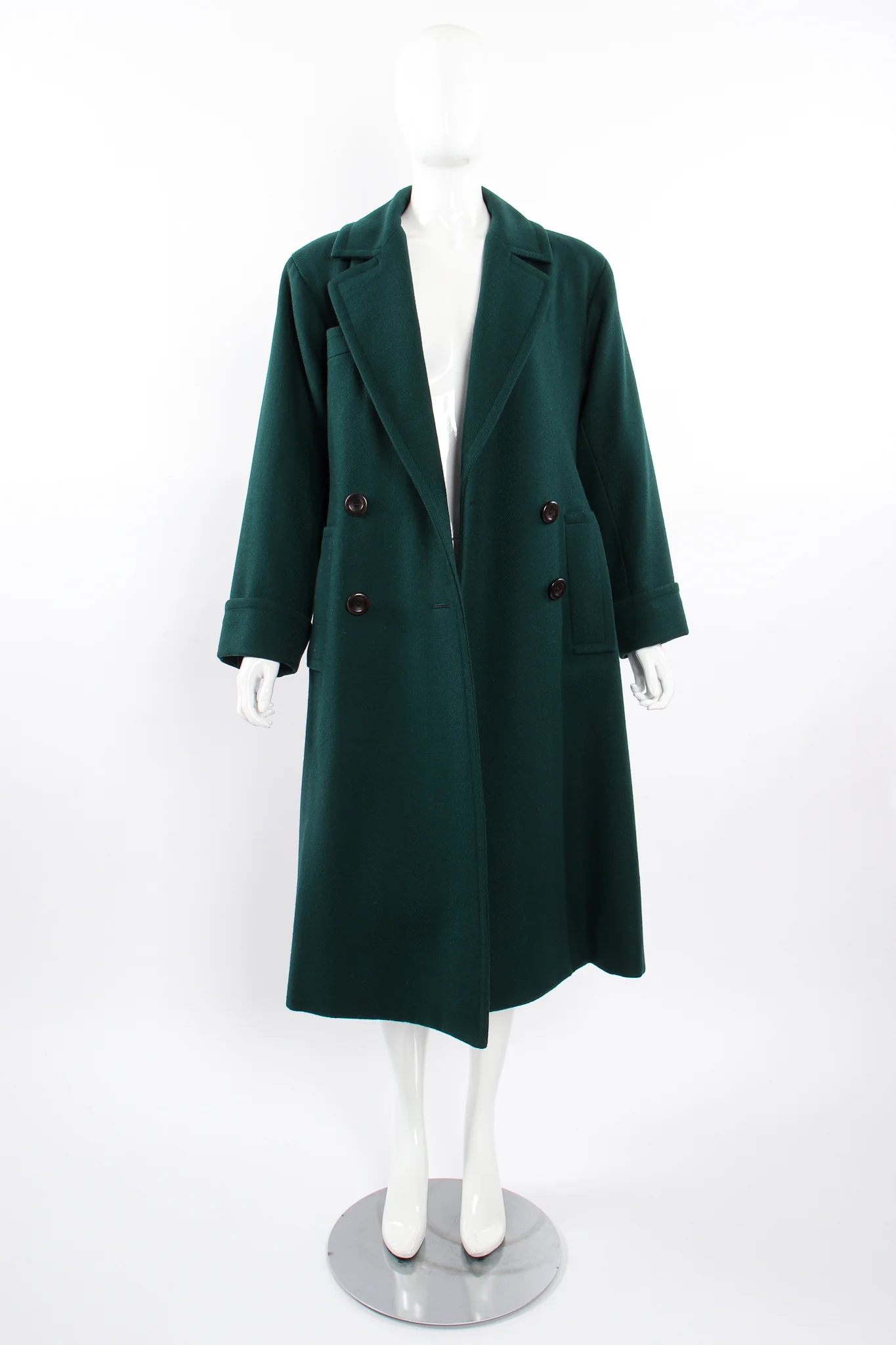 Wool Herringbone Swing Coat - Image 5