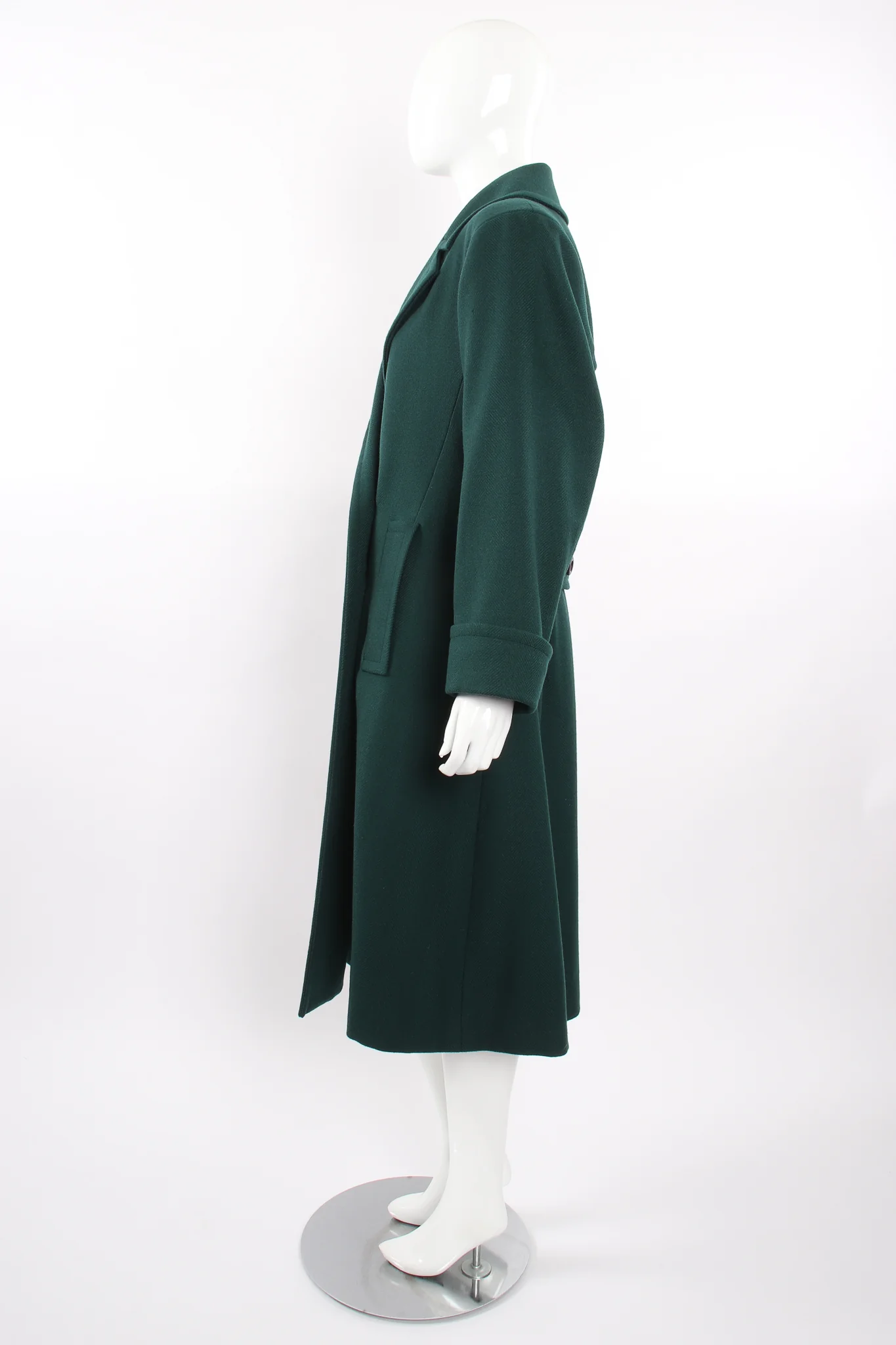 Wool Herringbone Swing Coat - Image 6