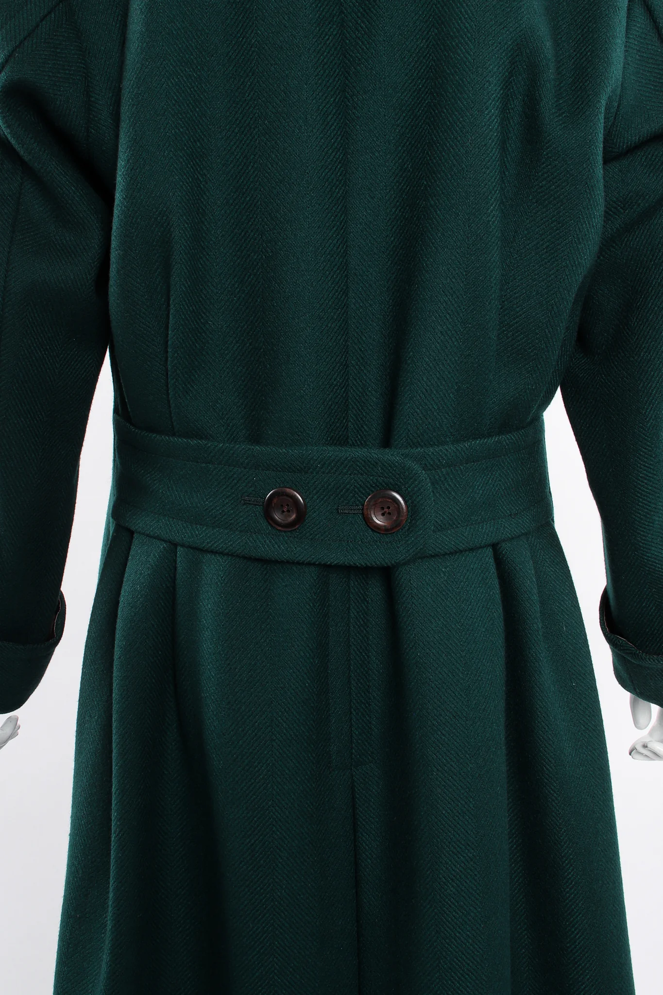 Wool Herringbone Swing Coat - Image 8