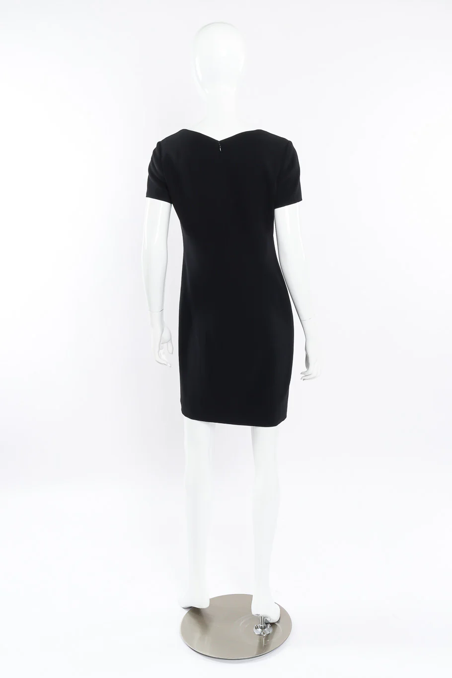 Wool Logo Button Mini Dress - Image 4