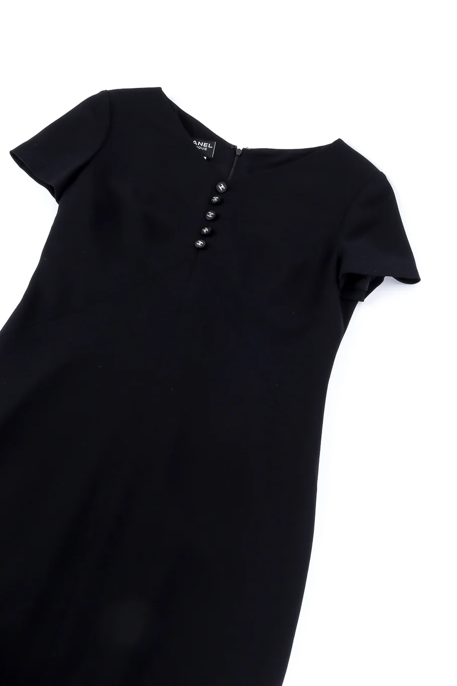 Wool Logo Button Mini Dress - Image 5