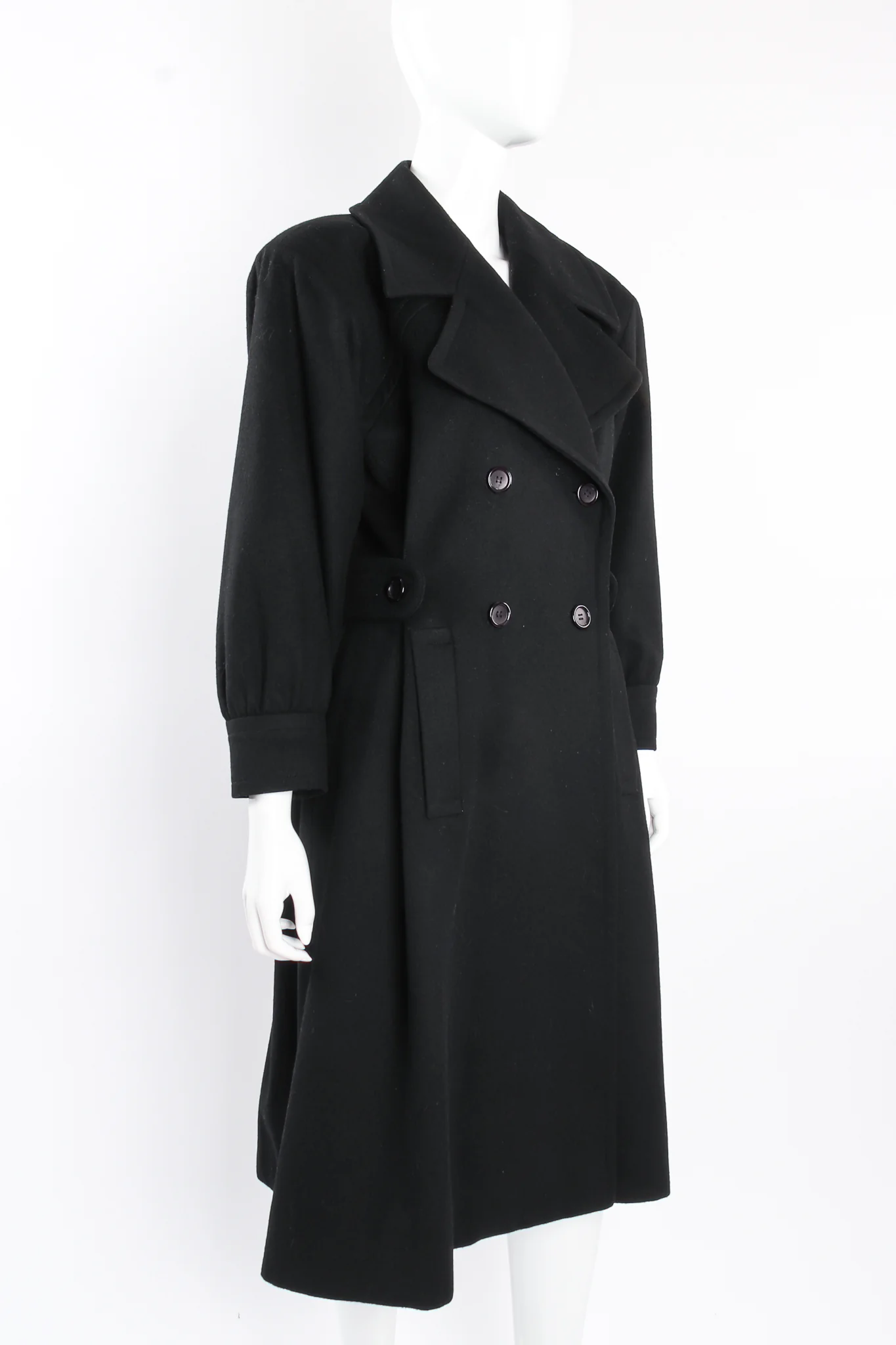 Flared Wool Princess Peacoat