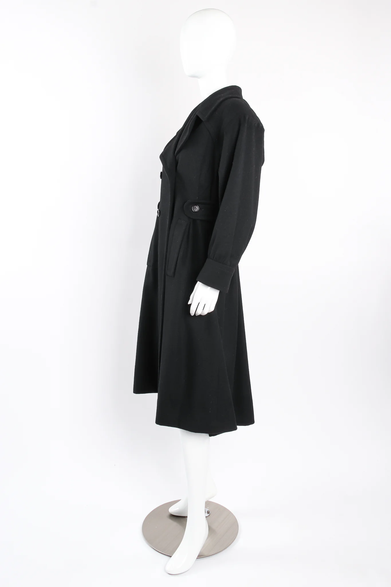 Flared Wool Princess Peacoat - Image 4