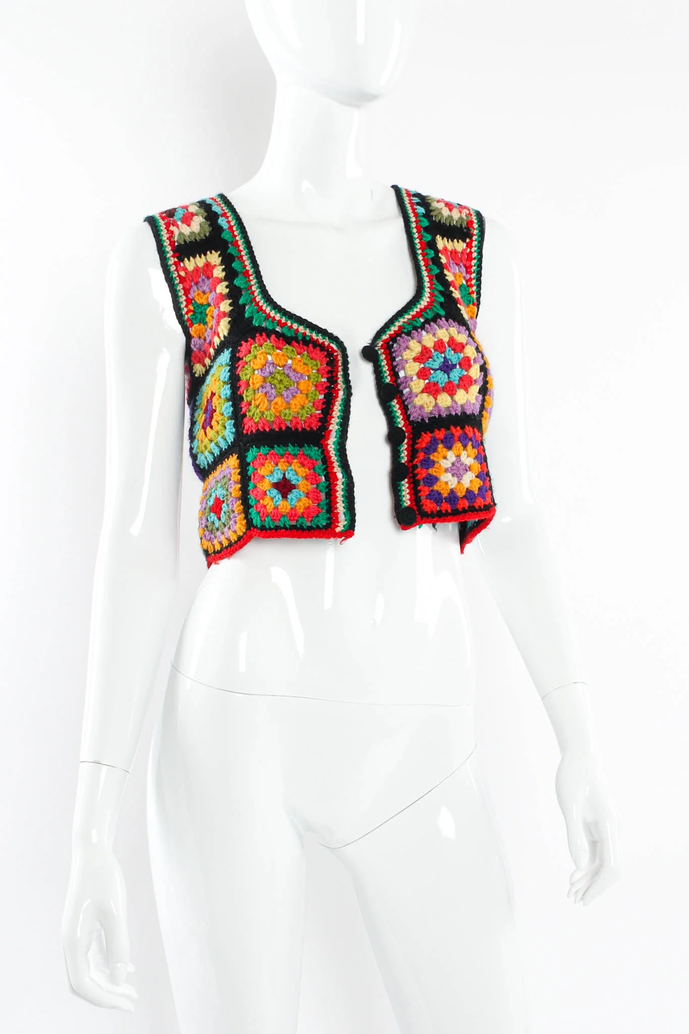 Kaleidoscope Wool Crop Vest - Image 4