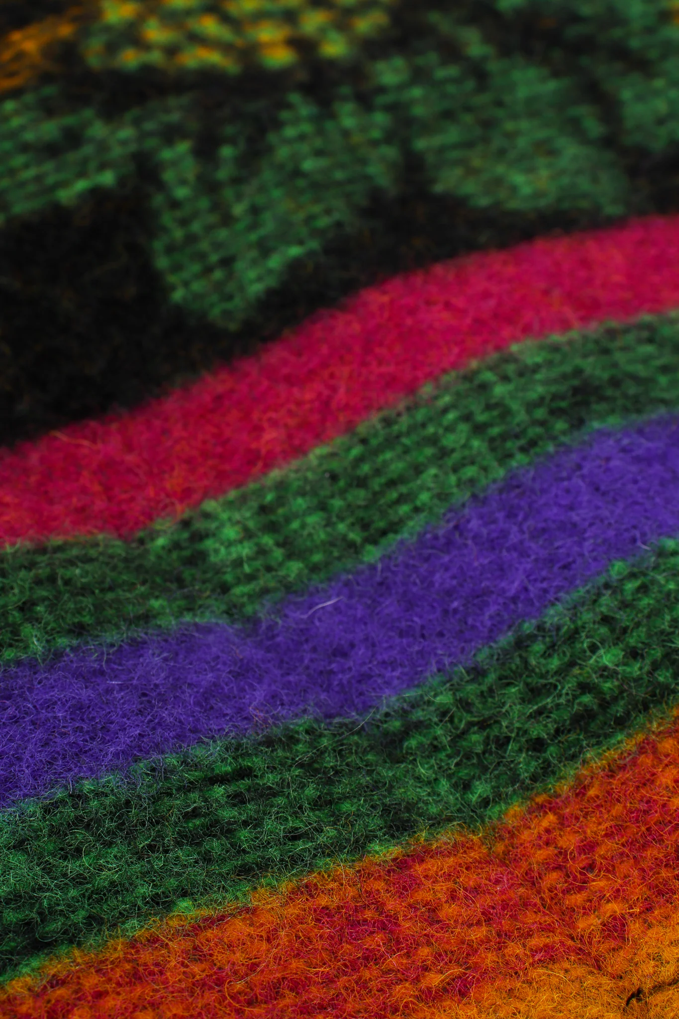 Wool Stripe Cocoon Coat - Image 17