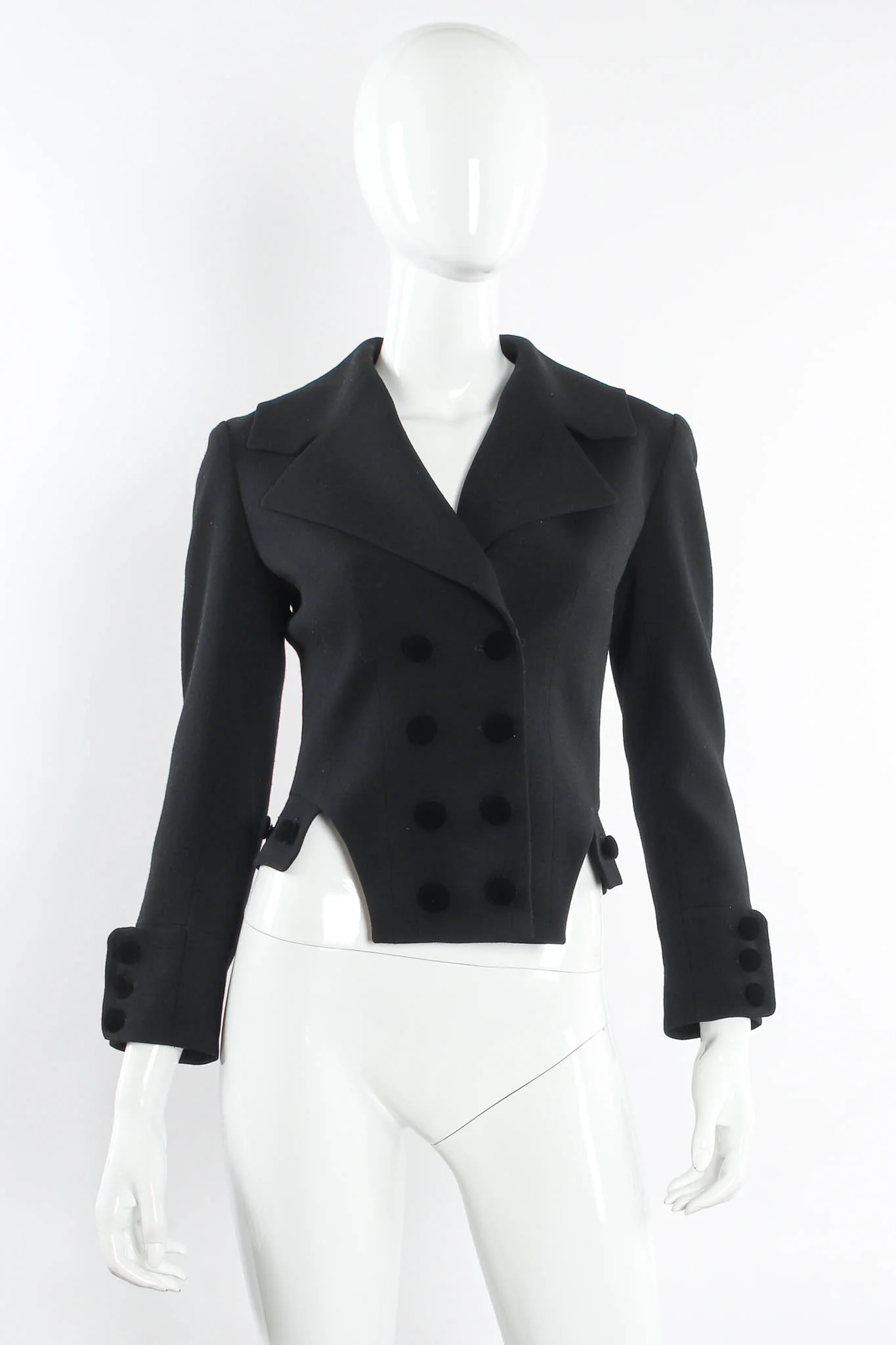 Wool Tuxedo Crop Jacket