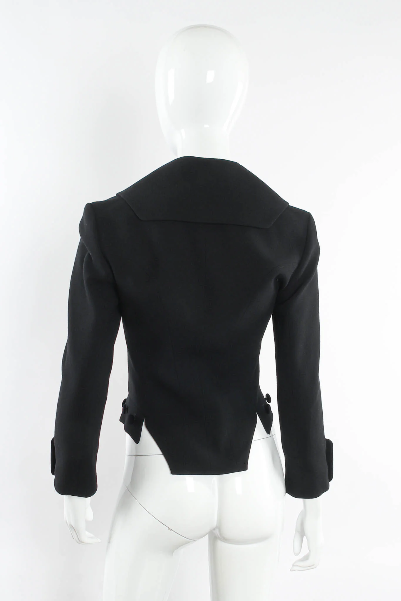 Wool Tuxedo Crop Jacket - Image 3
