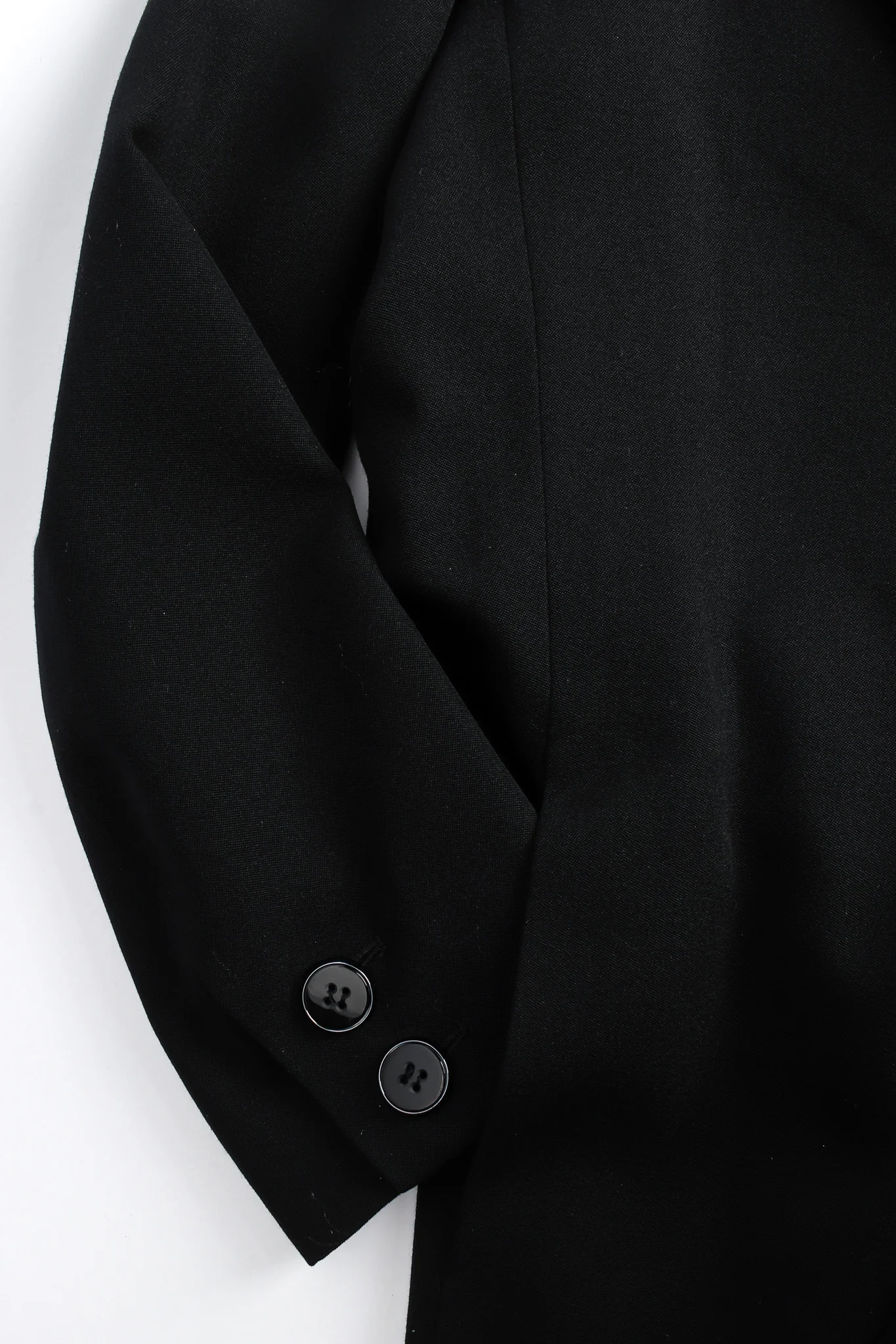 Wool Wrap Tuxedo Dress - Image 6