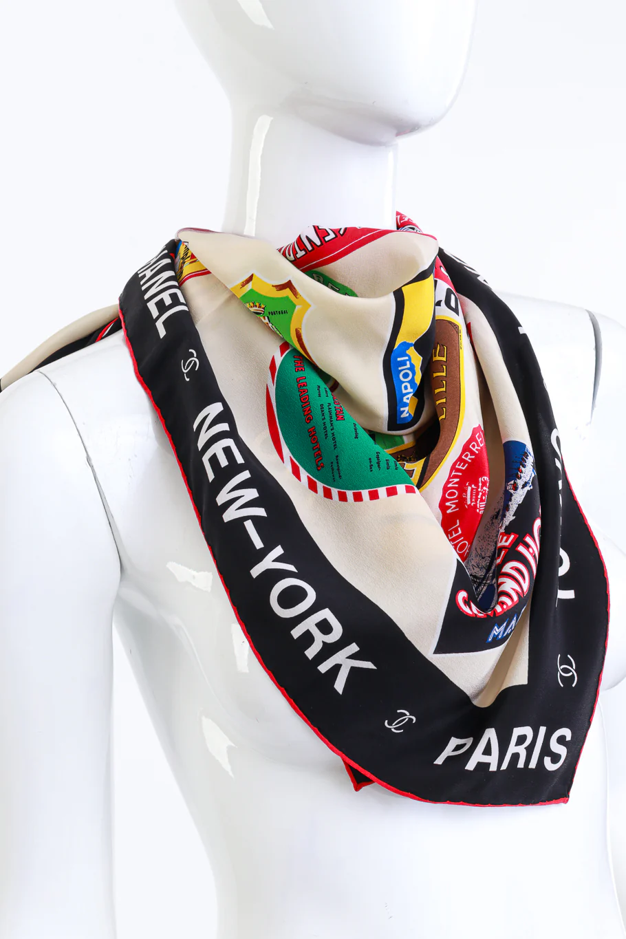 World Stamp Hotels Souvenir Scarf - Image 3
