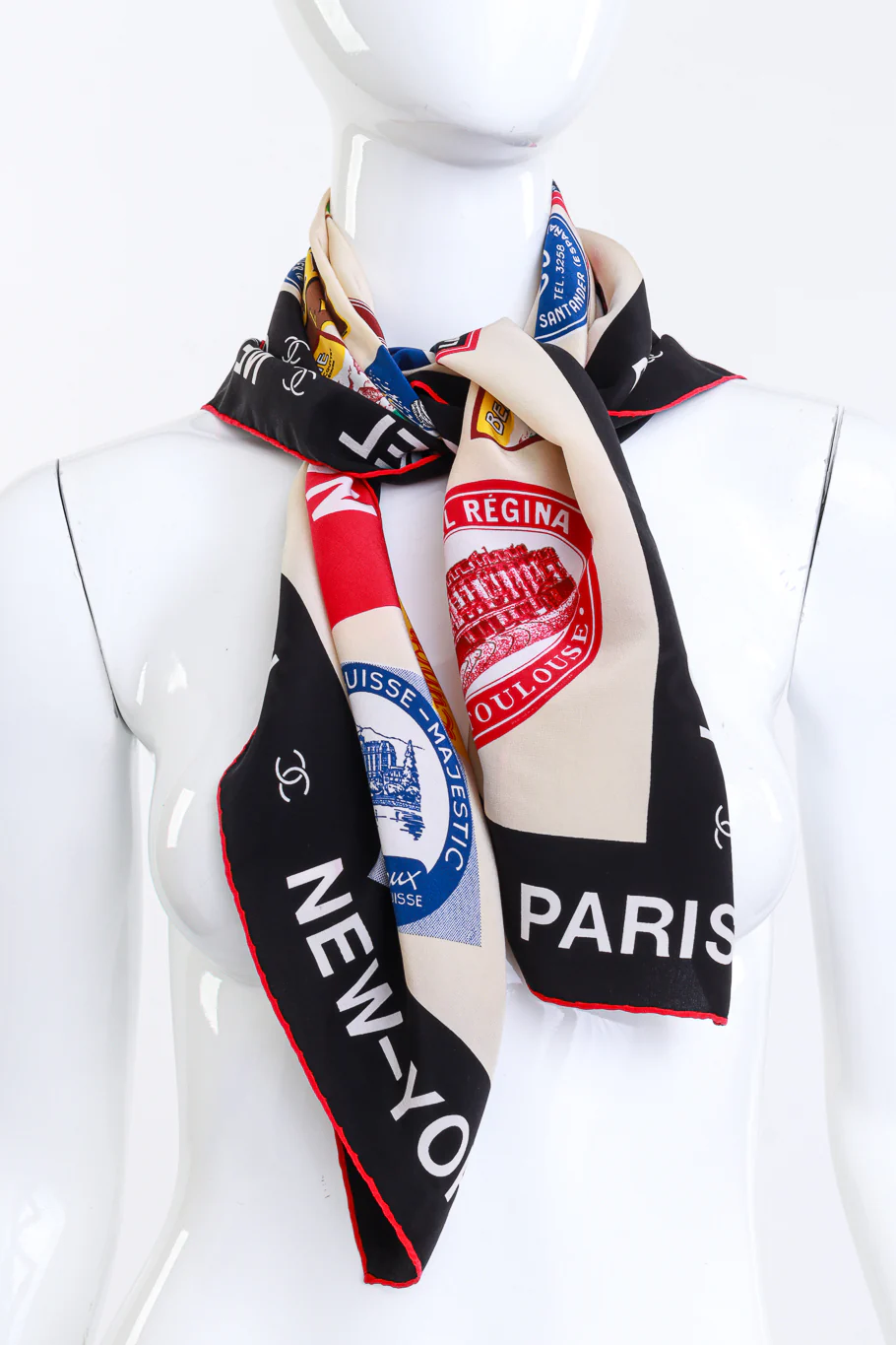 World Stamp Hotels Souvenir Scarf - Image 4