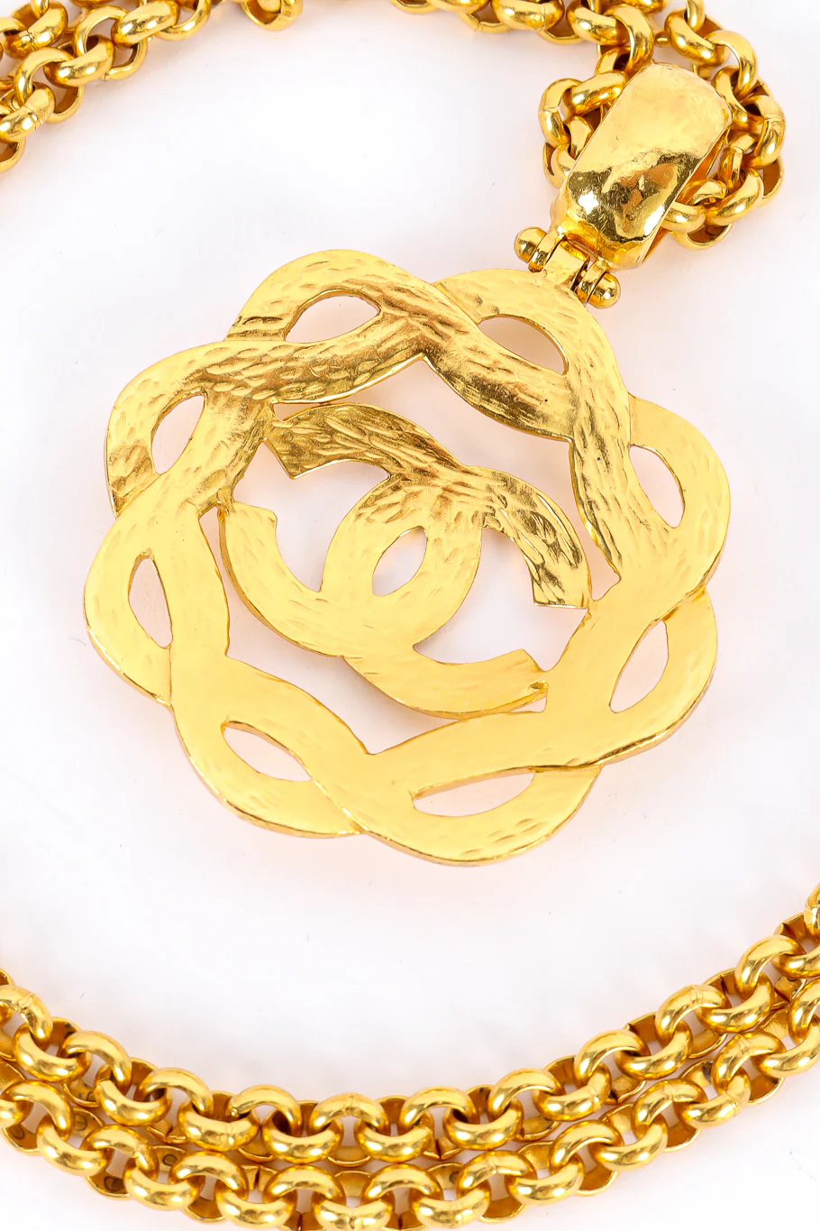 Woven CC Logo Pendant Necklace - Image 4