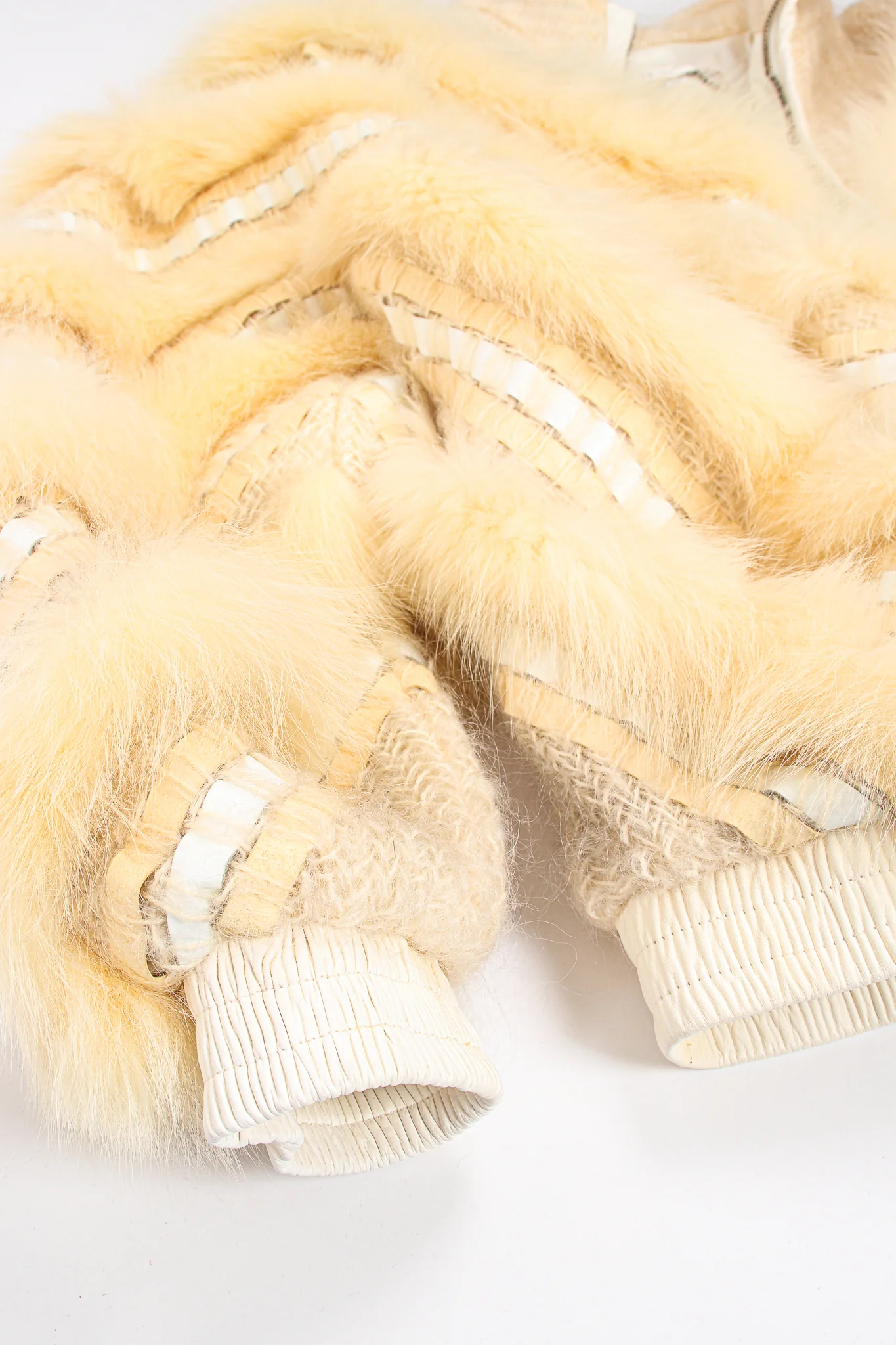 Woven Fur Chevron Bomber - Image 11