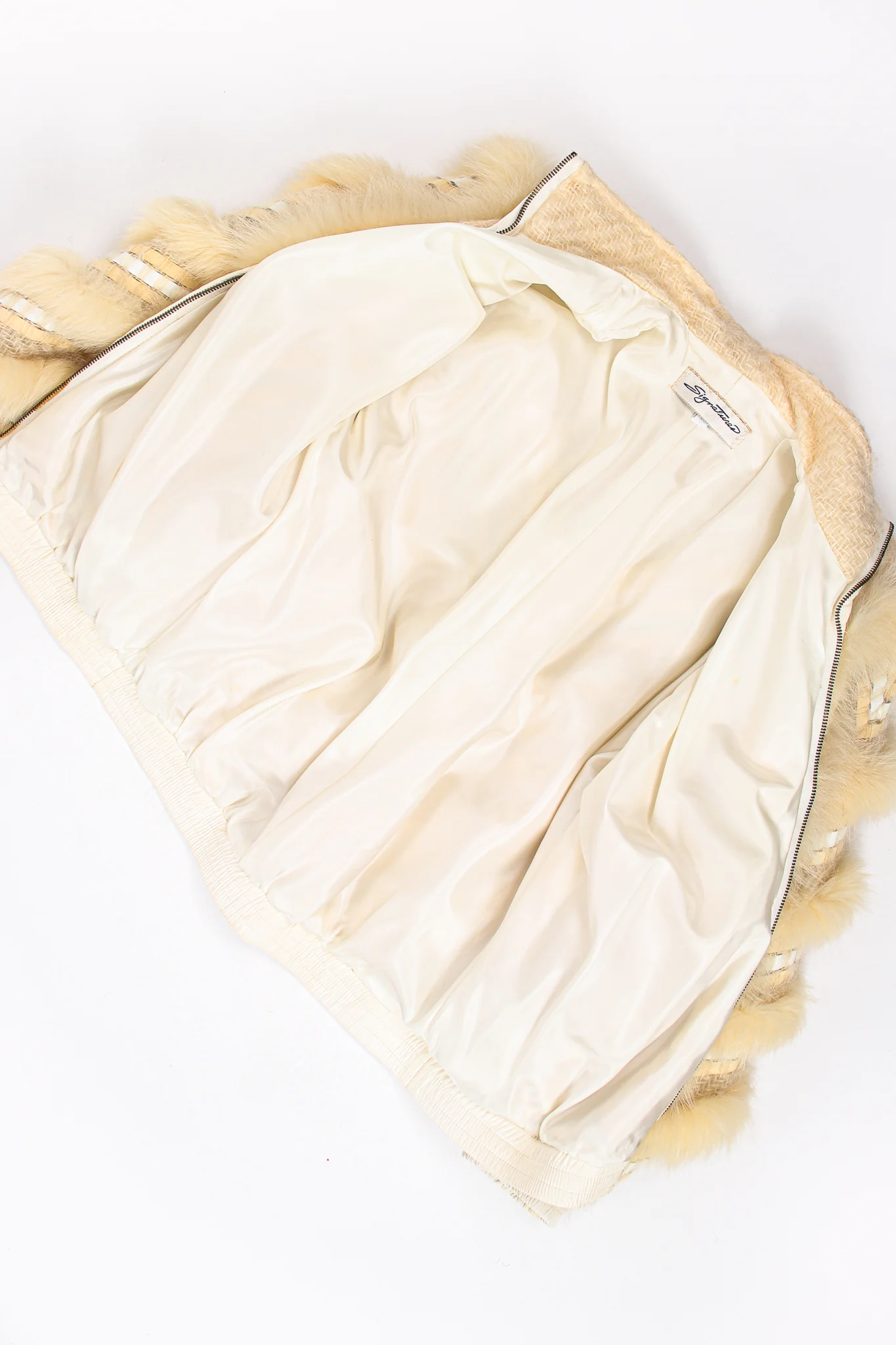Woven Fur Chevron Bomber - Image 13