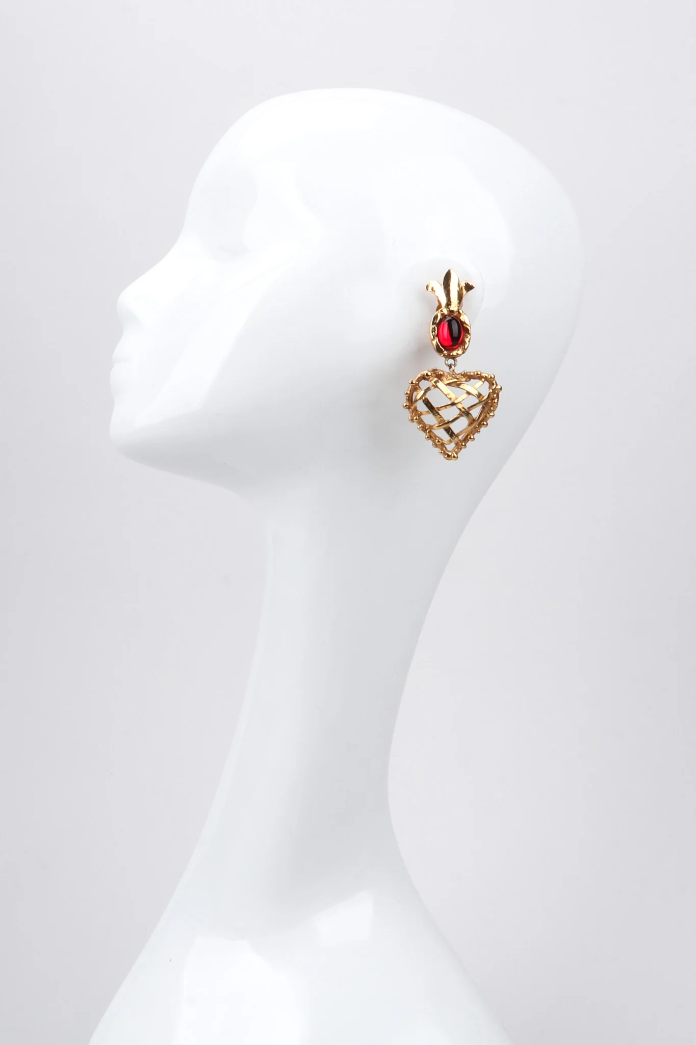 Woven Heart Crown Earrings - Image 2