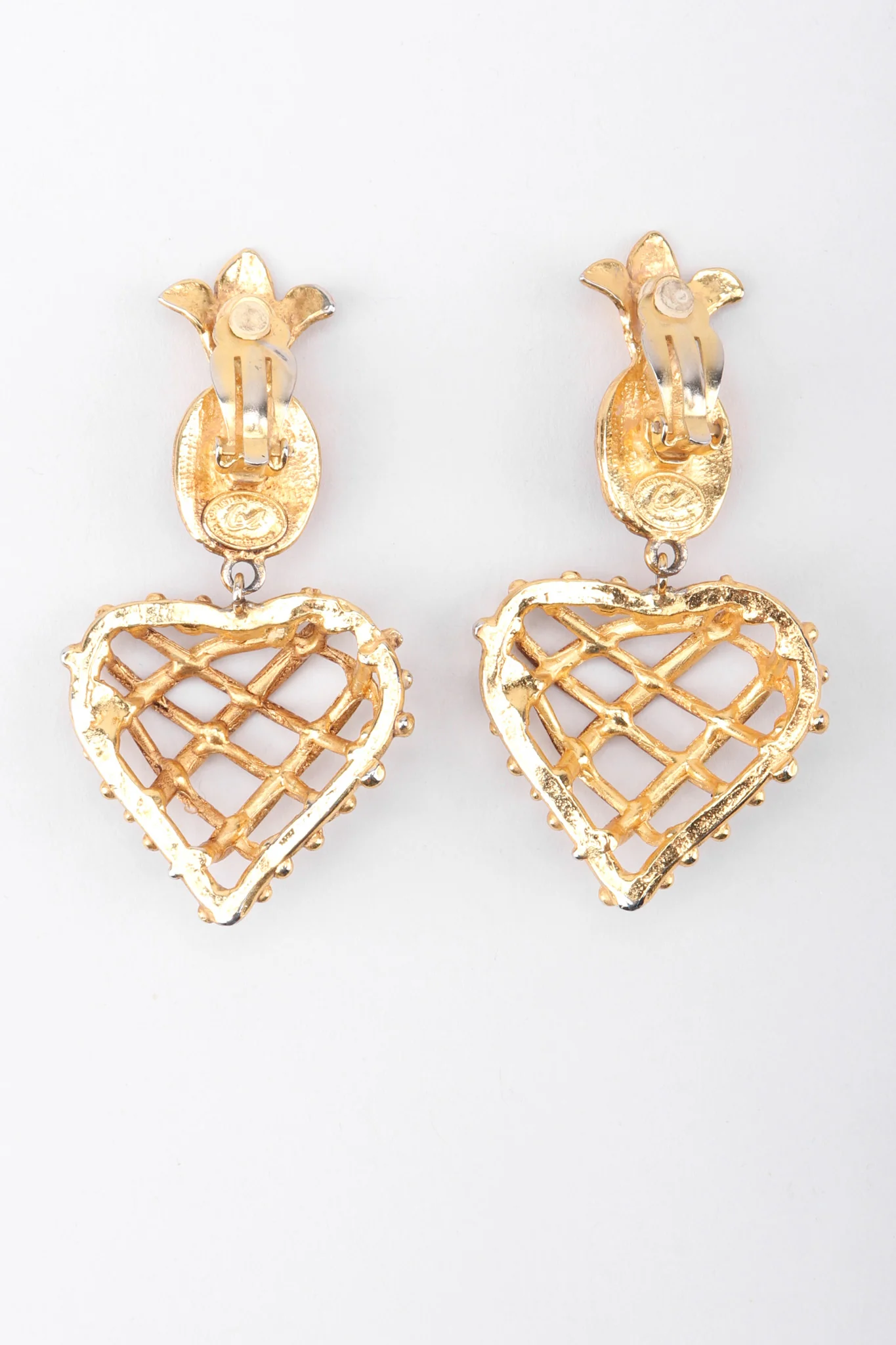 Woven Heart Crown Earrings - Image 9