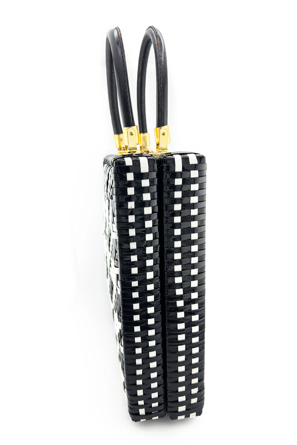 Woven Houndstooth Box Bag - Image 3