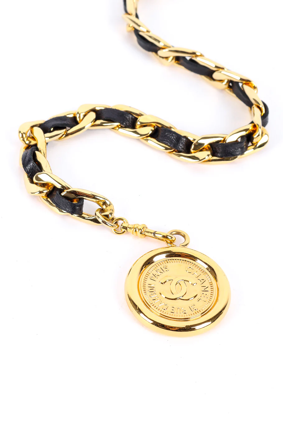 Woven Leather Chain Drape Belt - Image 4