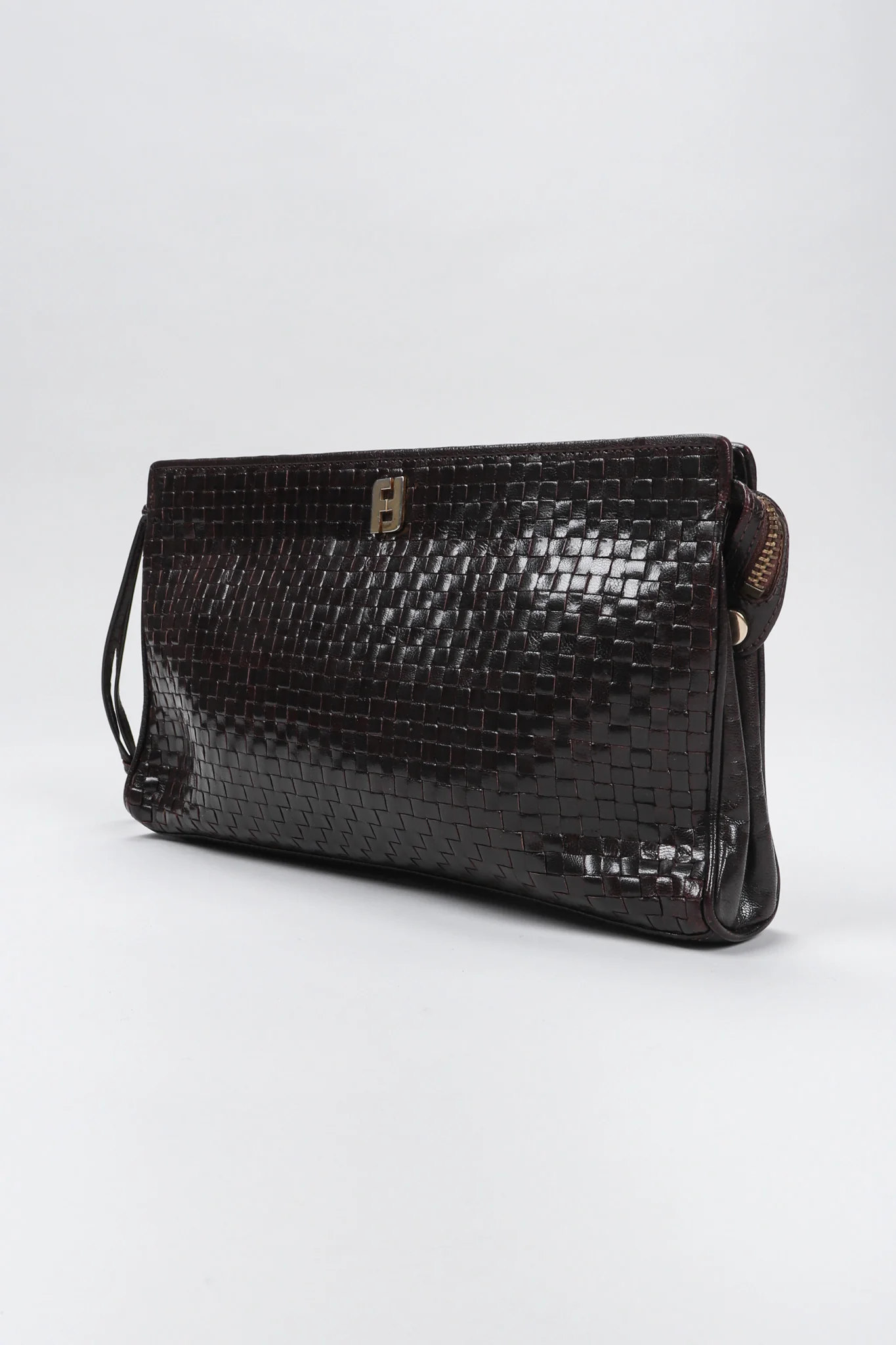Woven Leather Clutch