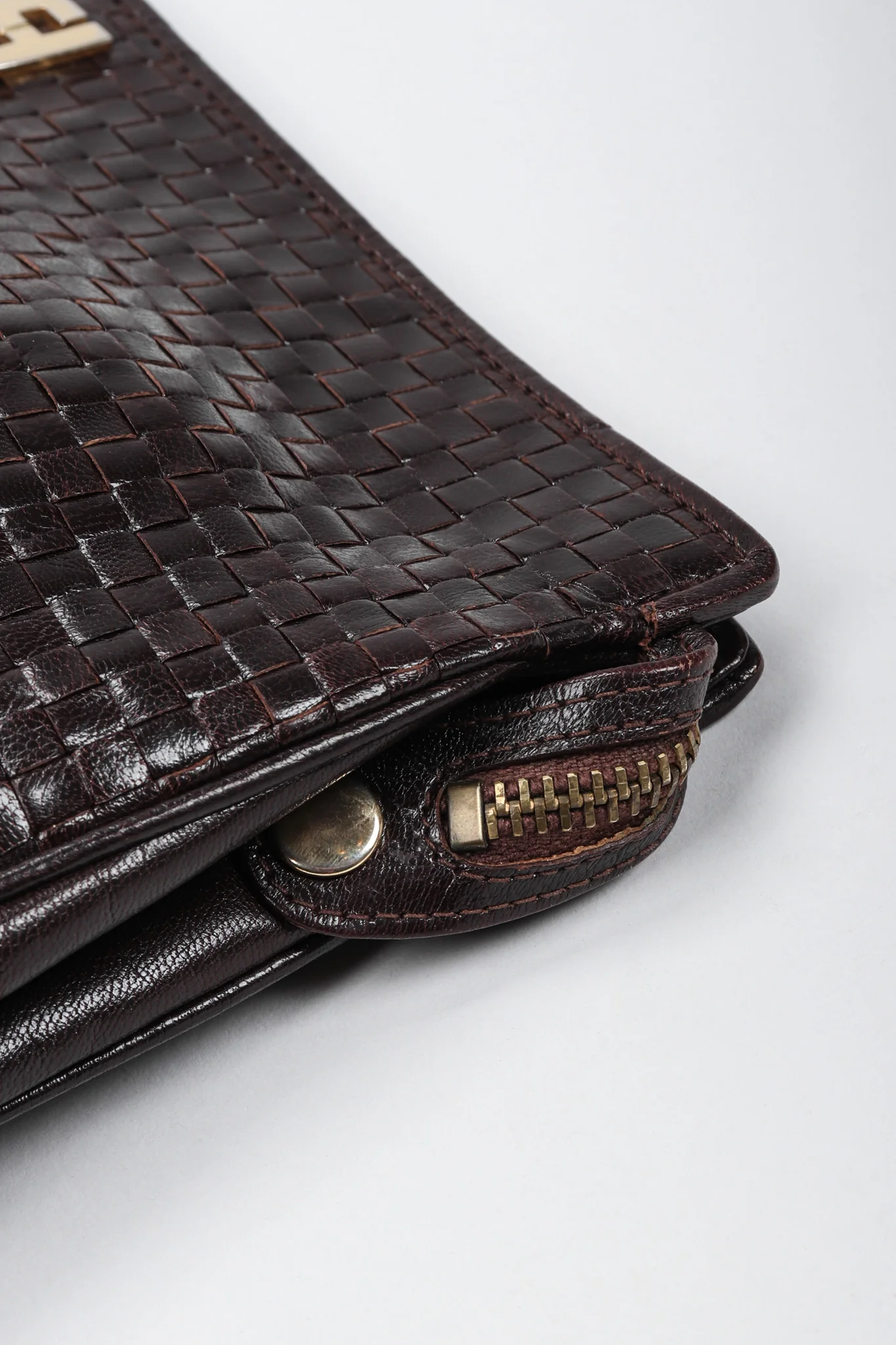 Woven Leather Clutch - Image 10