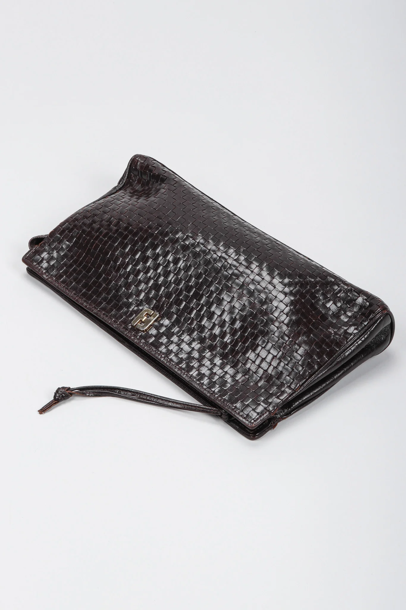 Woven Leather Clutch - Image 6