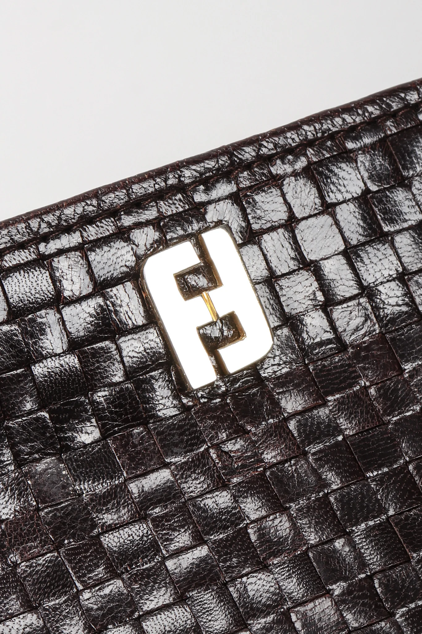 Woven Leather Clutch - Image 7