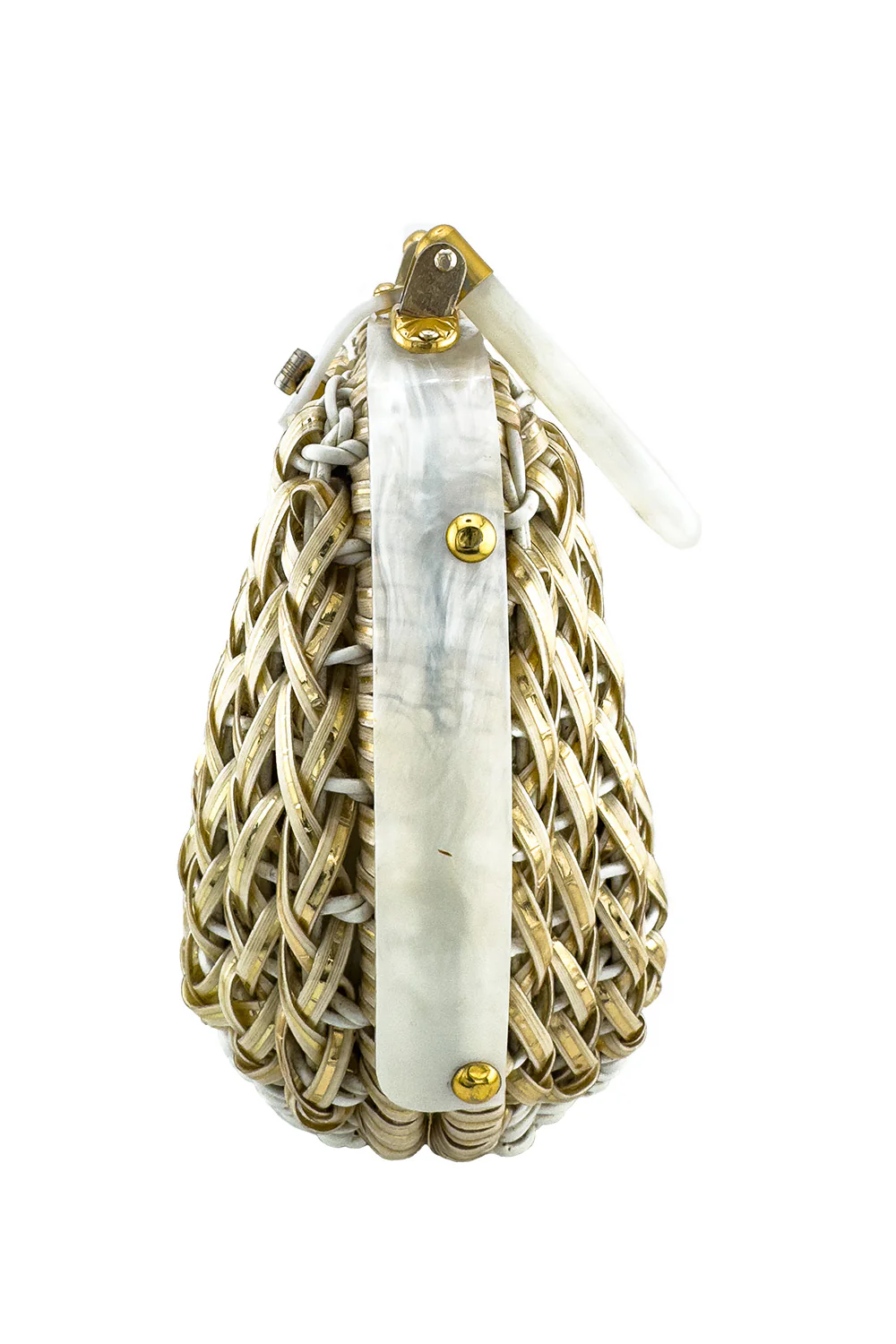 Woven Lucite Frame Handbag - Image 2