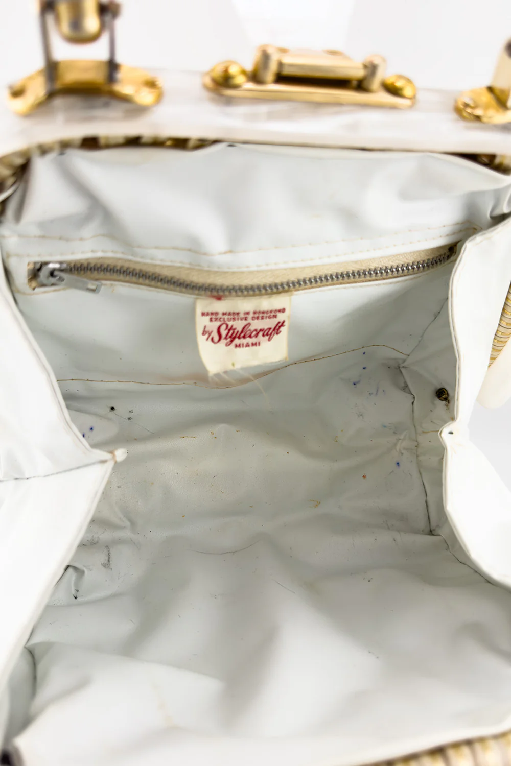 Woven Lucite Frame Handbag - Image 6