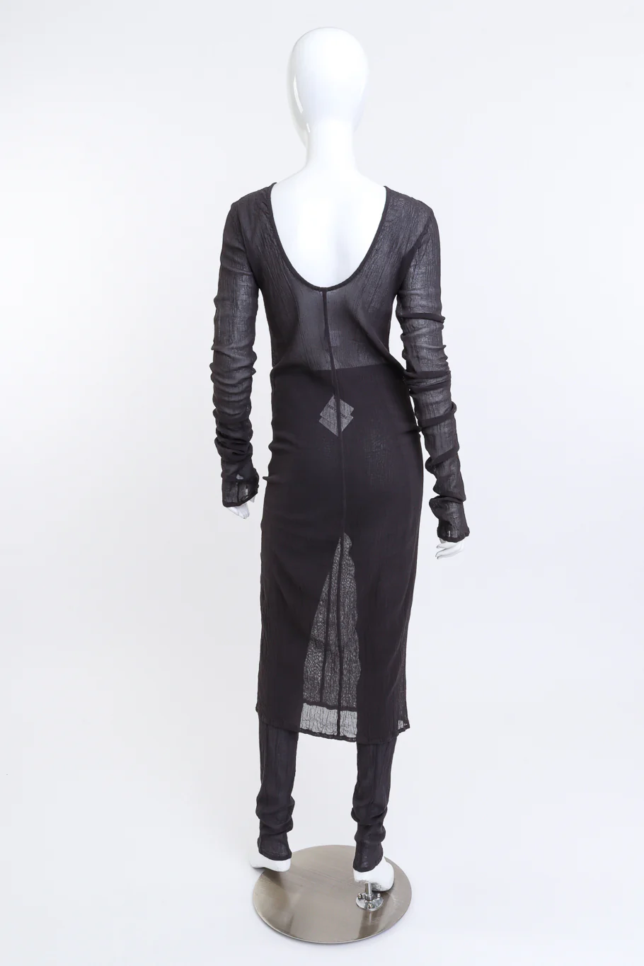 Woven Sheer Dress & Pant Set - Image 3