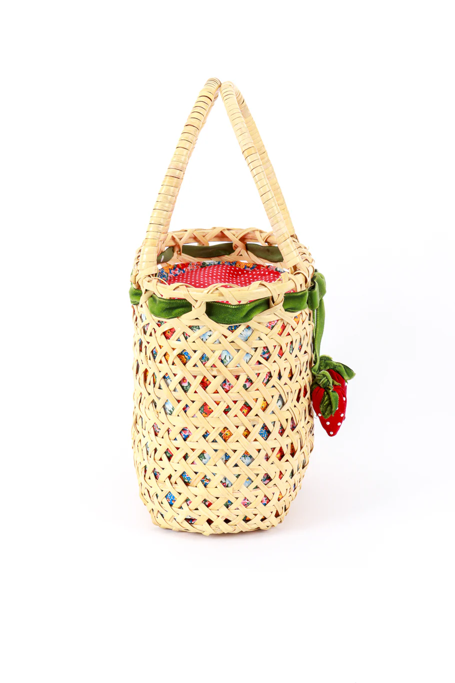 Woven Strawberry Picnic Bag - Image 2