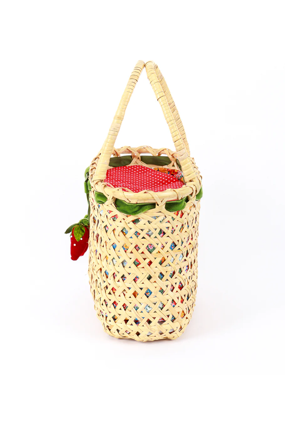 Woven Strawberry Picnic Bag - Image 4