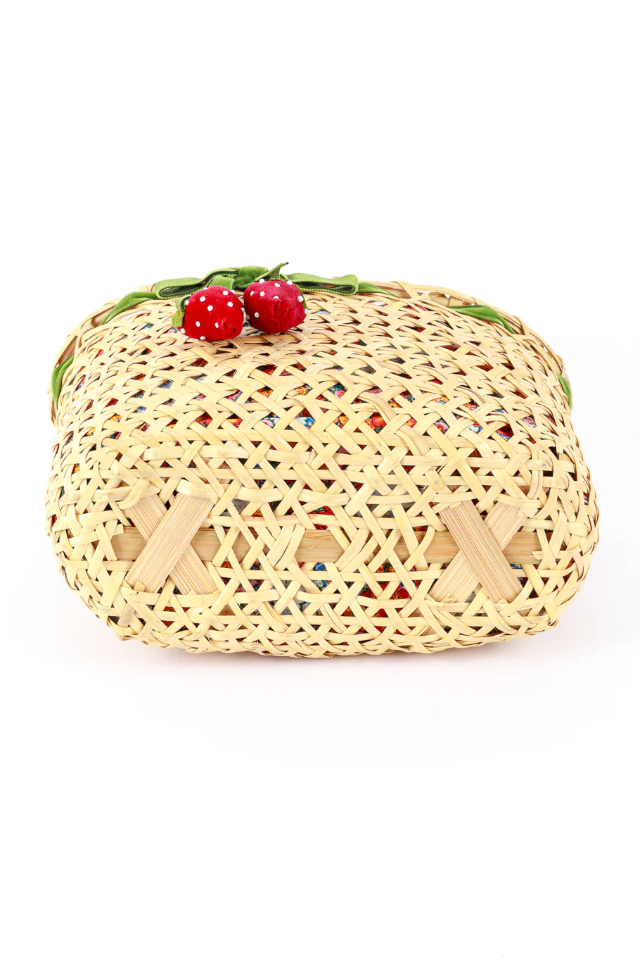 Woven Strawberry Picnic Bag - Image 5