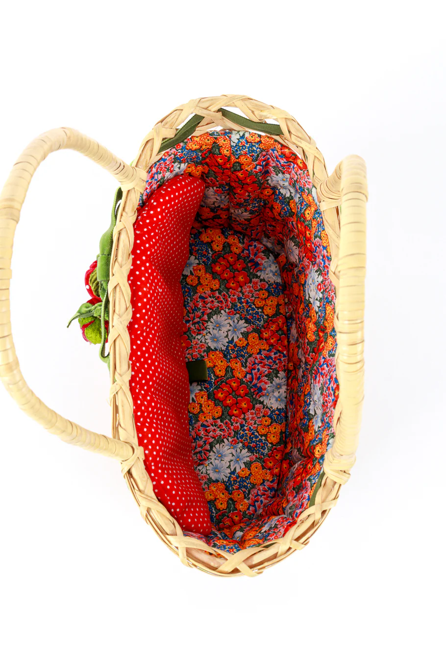 Woven Strawberry Picnic Bag - Image 6