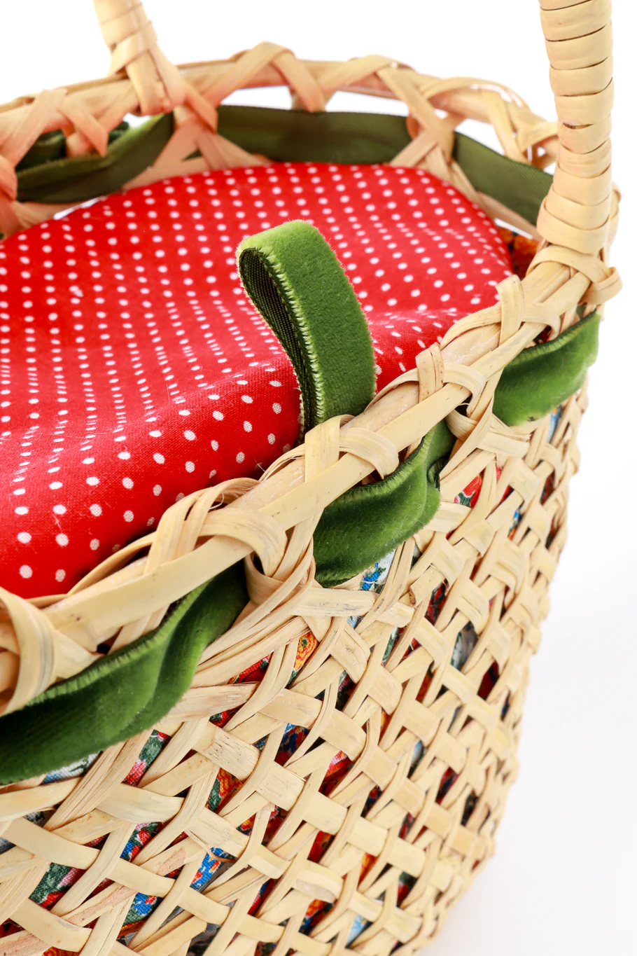 Woven Strawberry Picnic Bag - Image 7