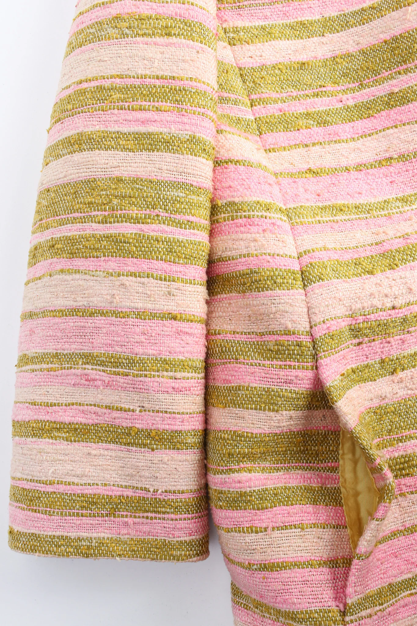 Woven Stripe Print Peacoat - Image 8