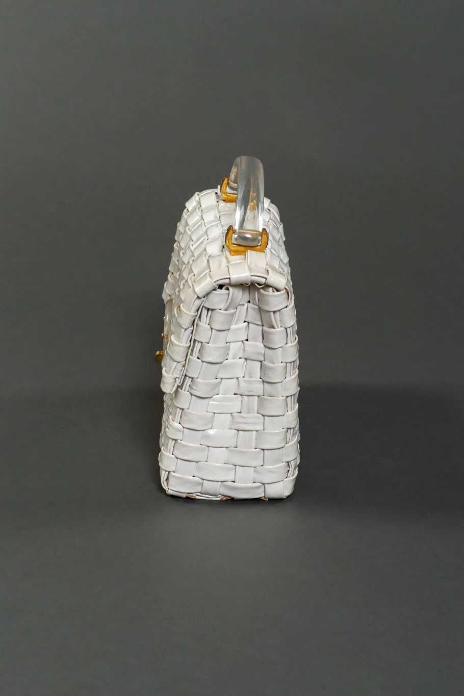 Woven Vinyl Handbag - Image 4