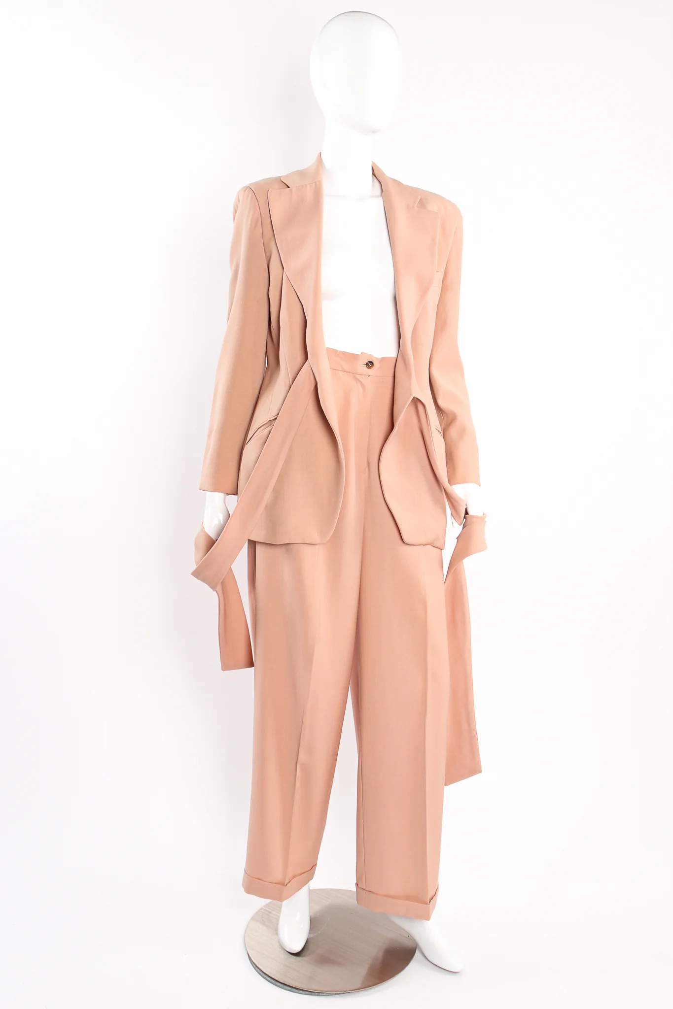 Wrap Tie Jacket & Pant Suit - Image 12