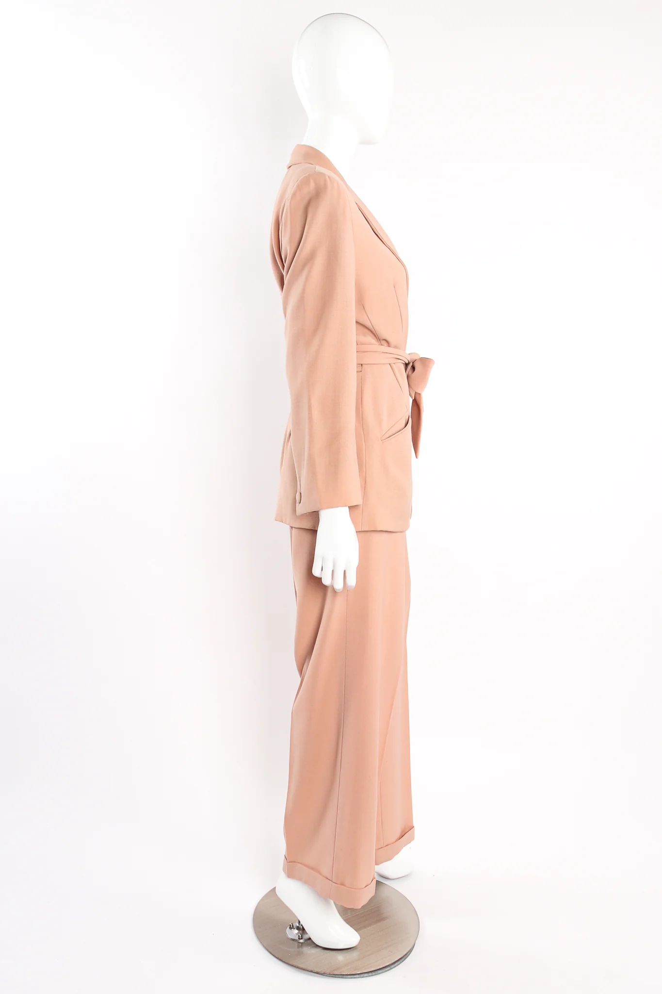 Wrap Tie Jacket & Pant Suit - Image 2