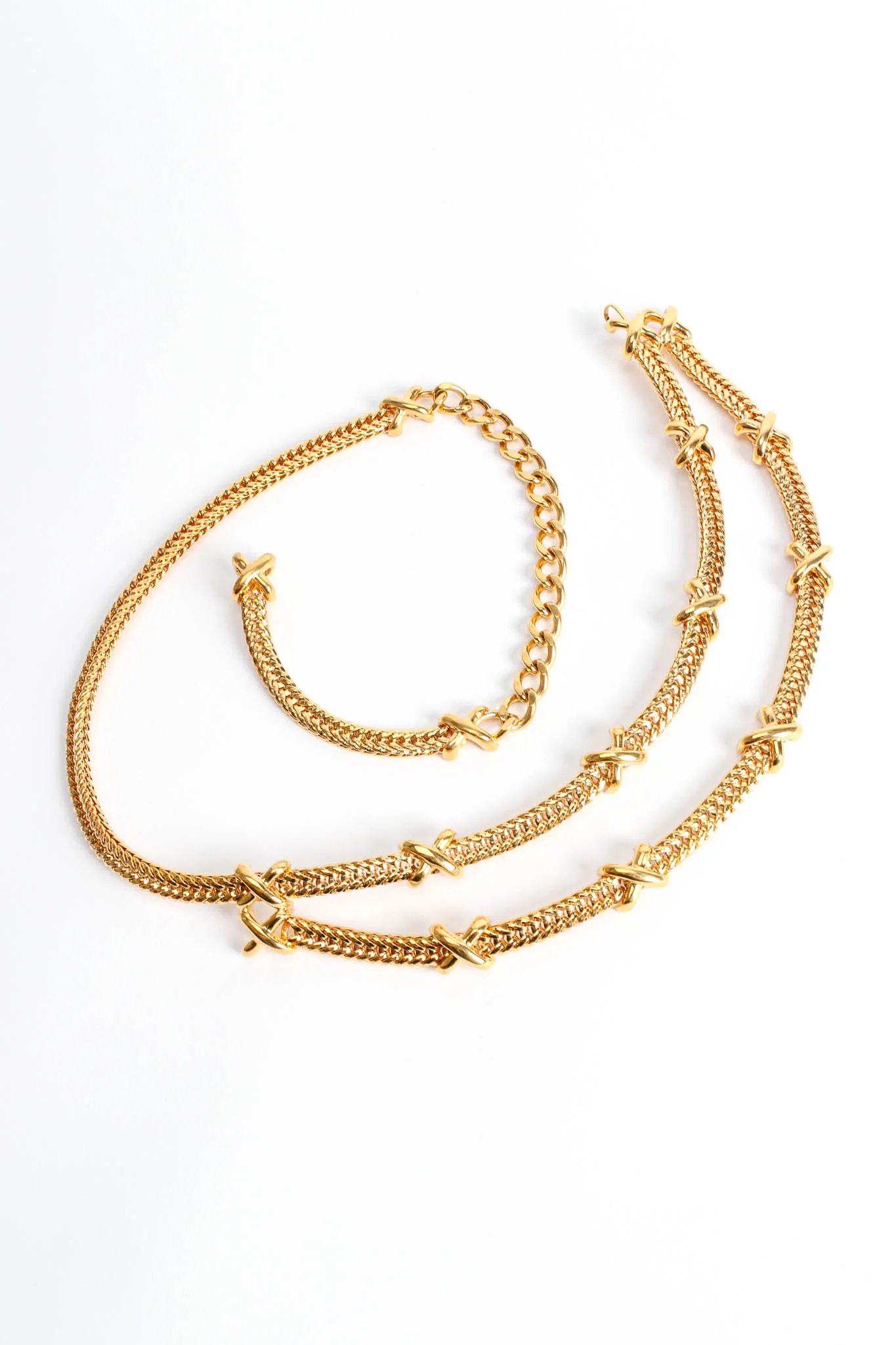 X Charm Drape Chain Belt