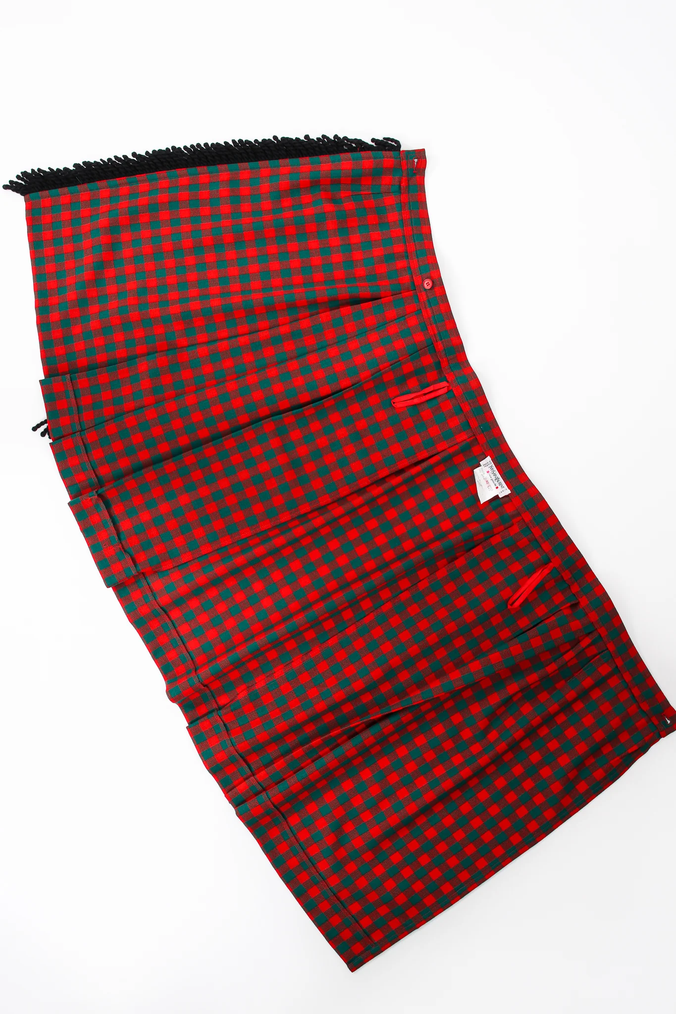 Yarn Fringe Punk Plaid Skirt - Image 16