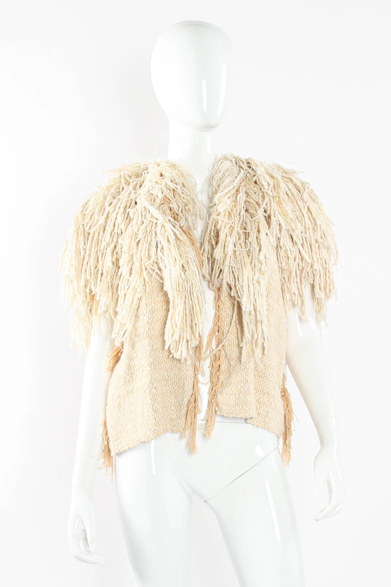 Yarn Fringe Blanket Vest - Image 3