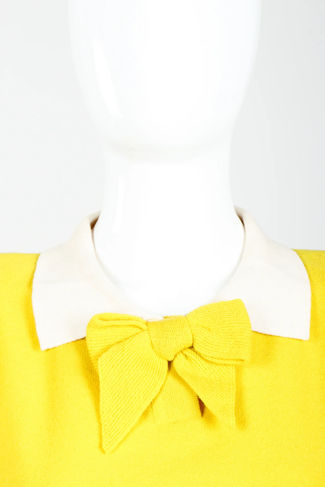 Yellow Knit Collared Sweater - Image 3