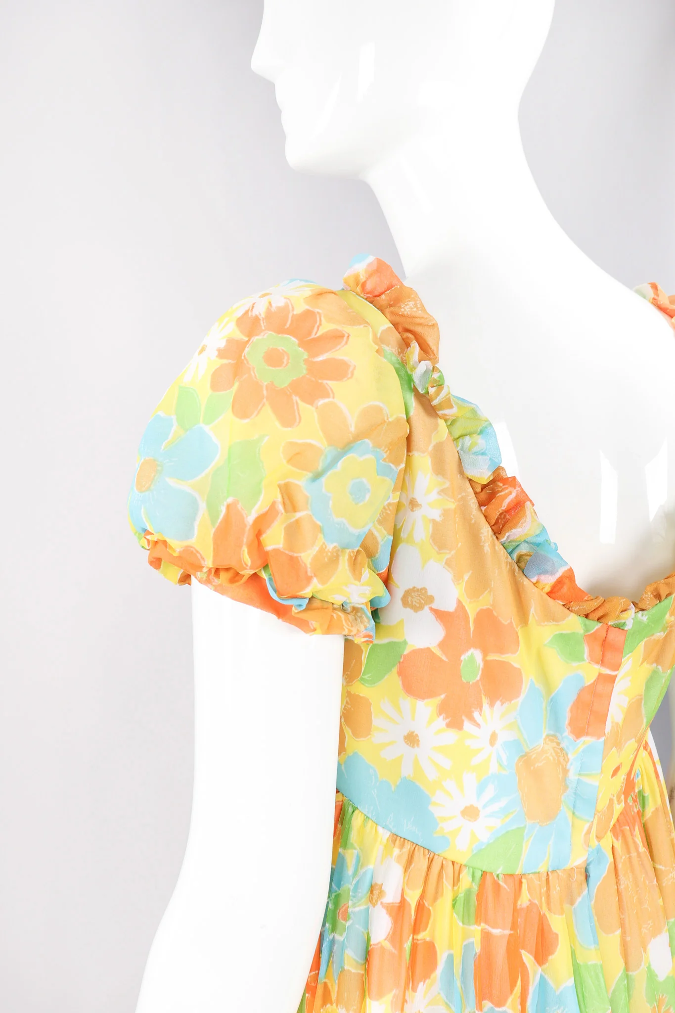 Yellow Floral Chiffon Jumpsuit - Image 7