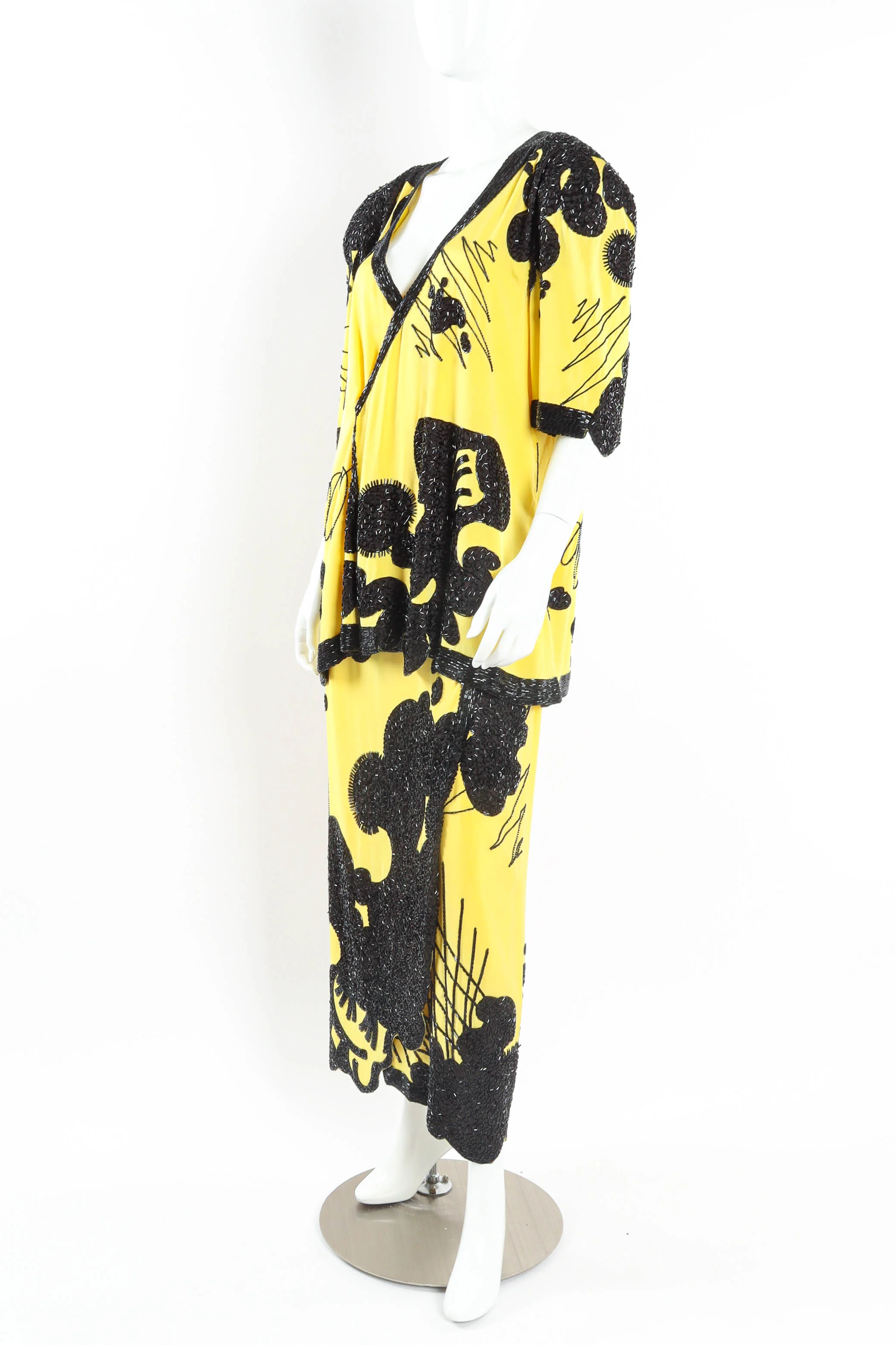 Beaded Abstract Art Top & Skirt Set - Image 7