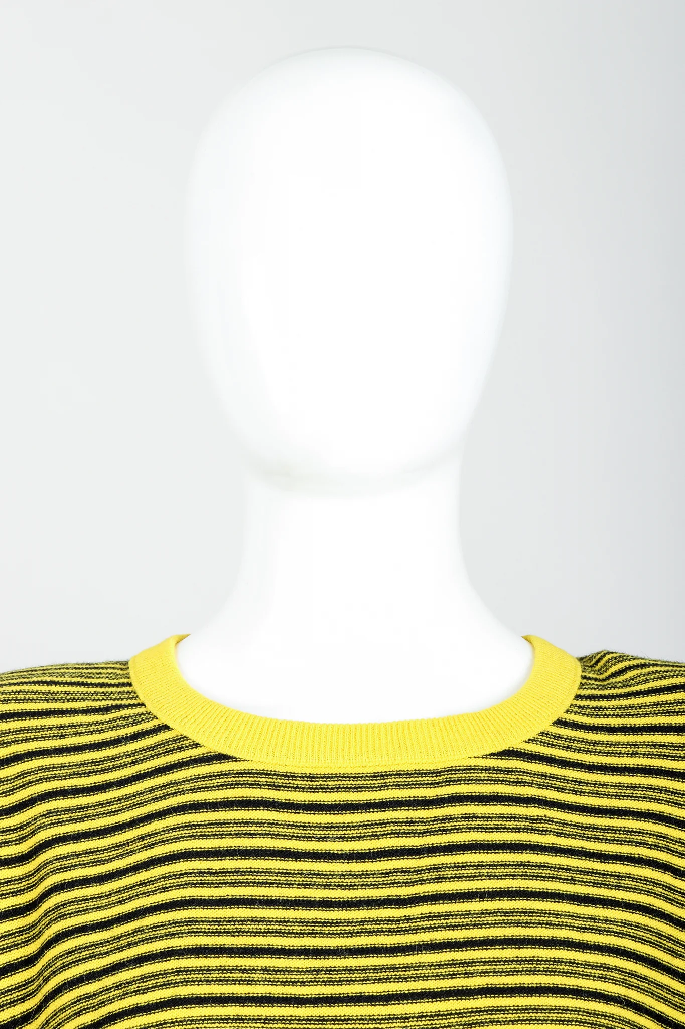 Yellow Stripe Knit Boxy Sweater - Image 6