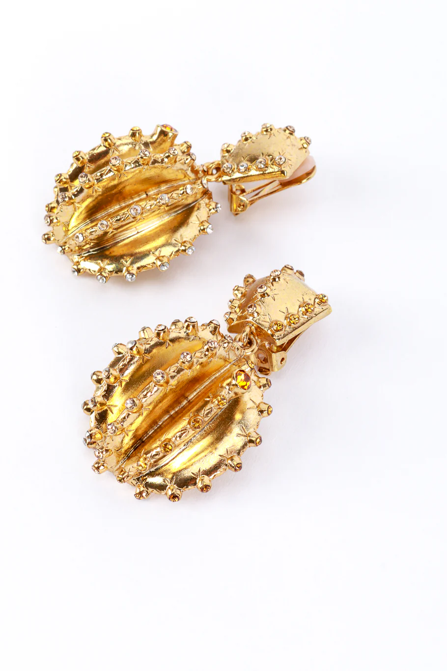 Yellow Topaz Cactus Drop Earrings - Image 3