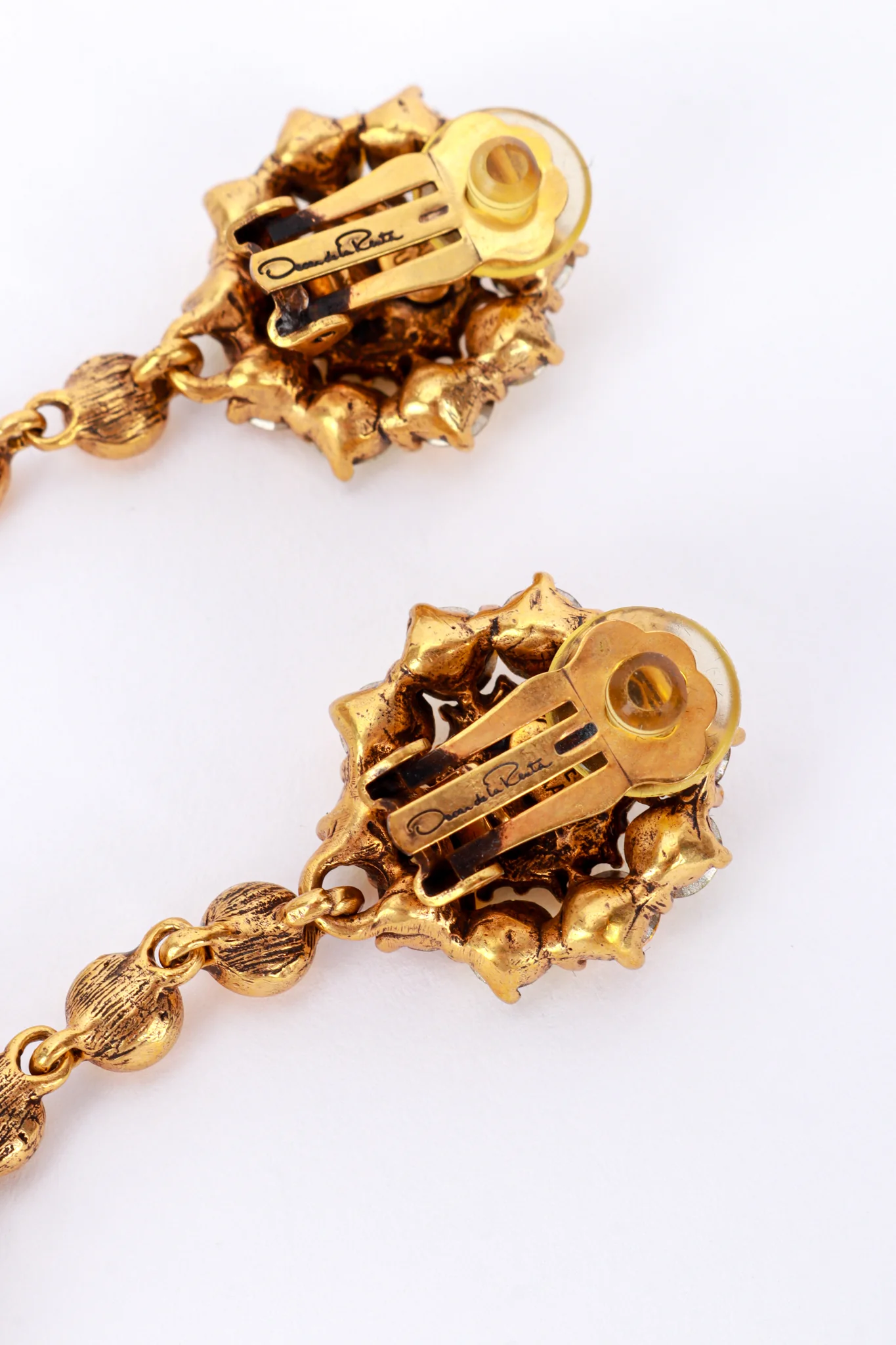 Yellows Crystal Flower Burst Drop Earrings - Image 6