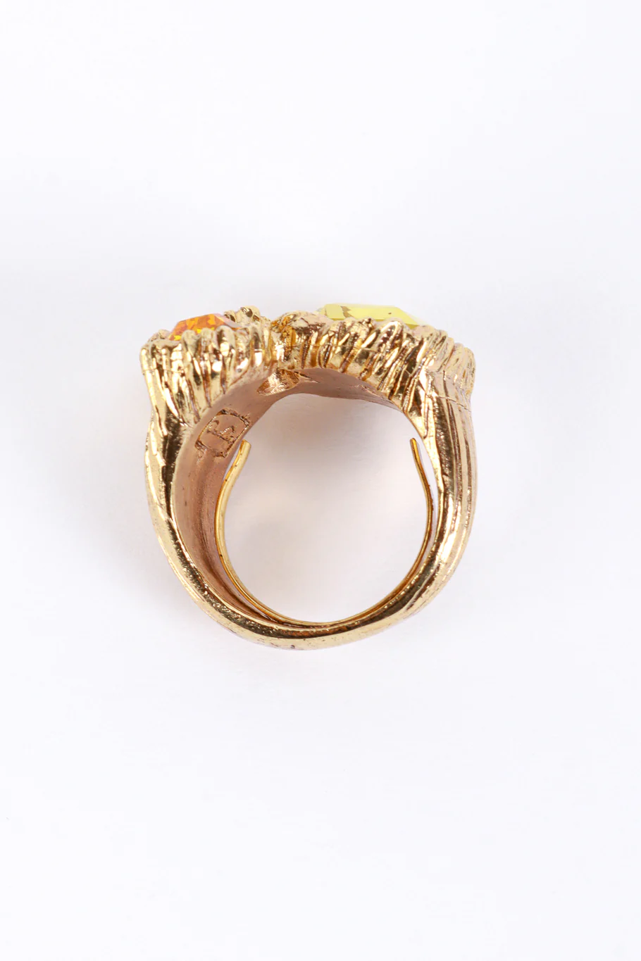 Yellows Mixed Cut Crystal Ring - Image 4