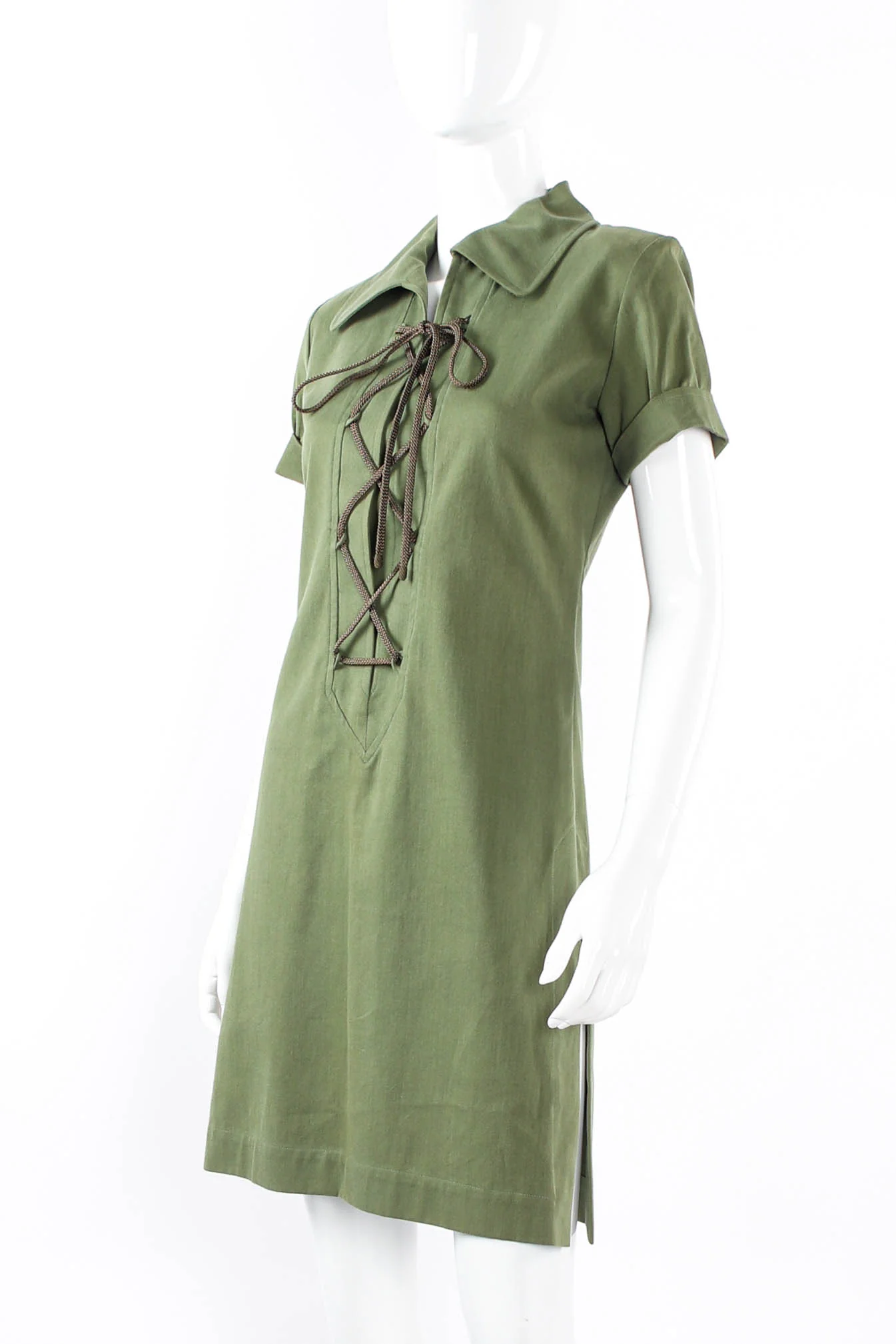 1990 Safari Lace-Up Dress - Image 7