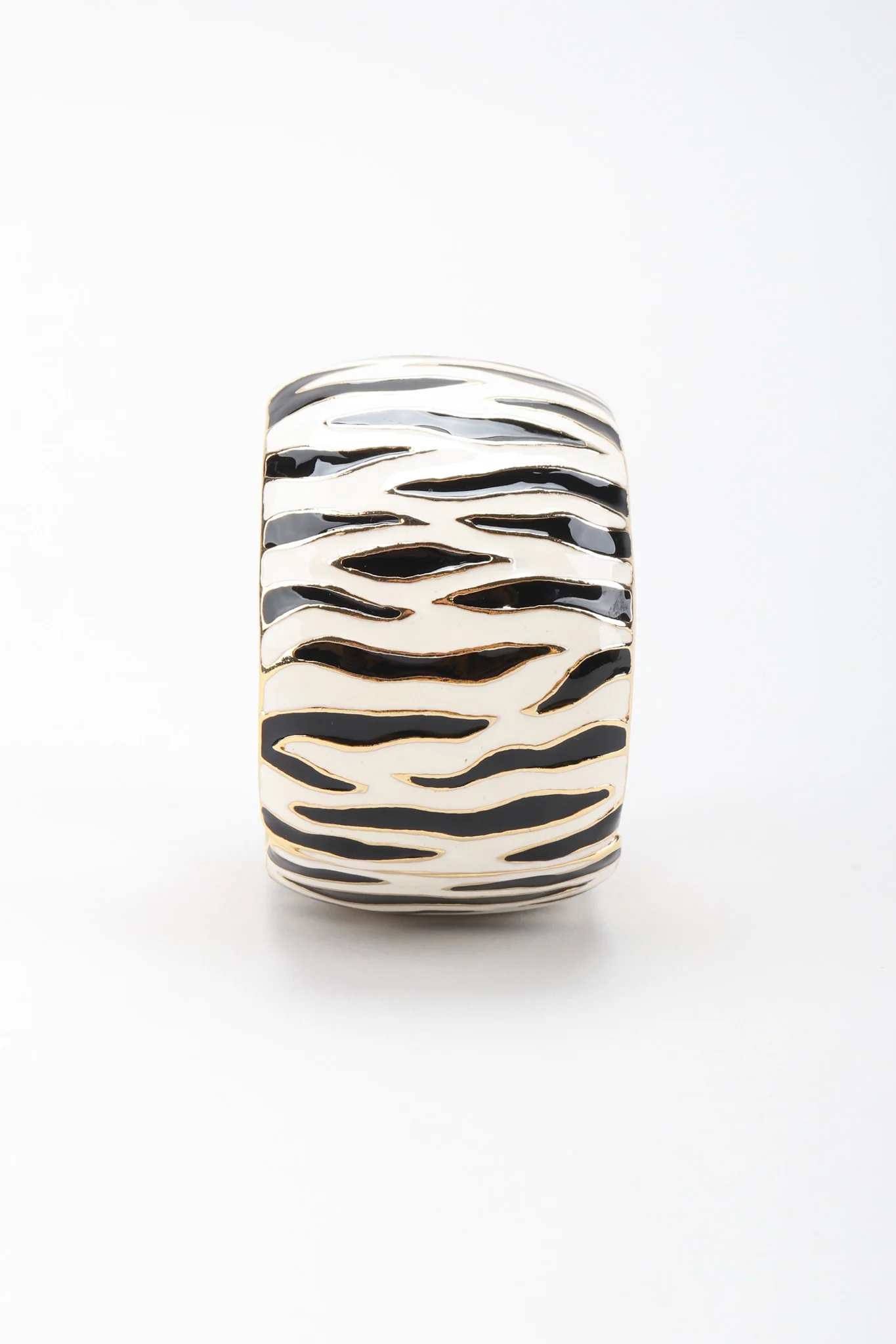 Zebra Enamel Cuff Bracelet - Image 4